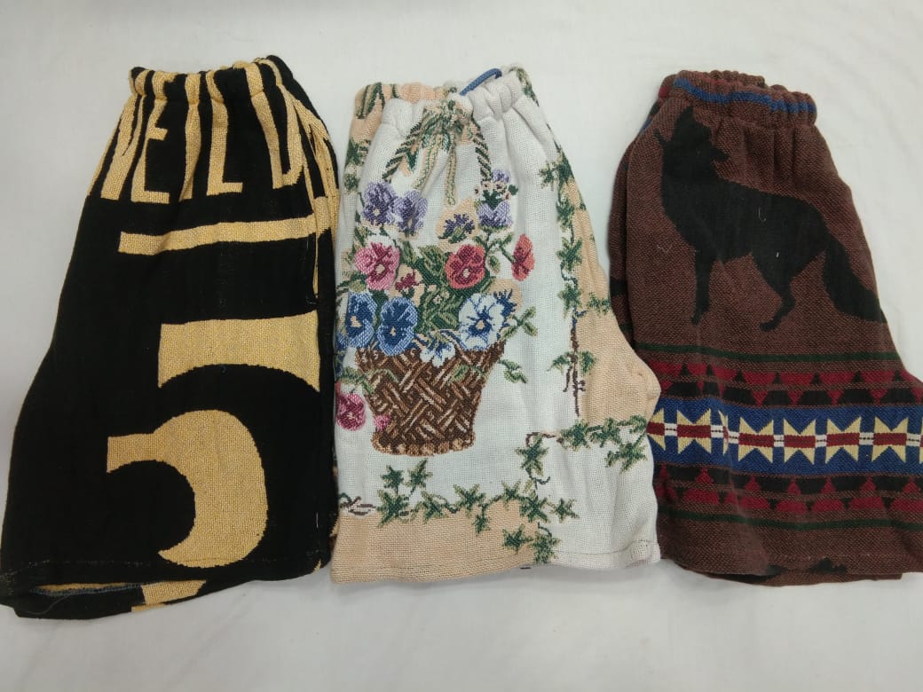 CR4693 UPCYCLED TAPESTRY SHORTS