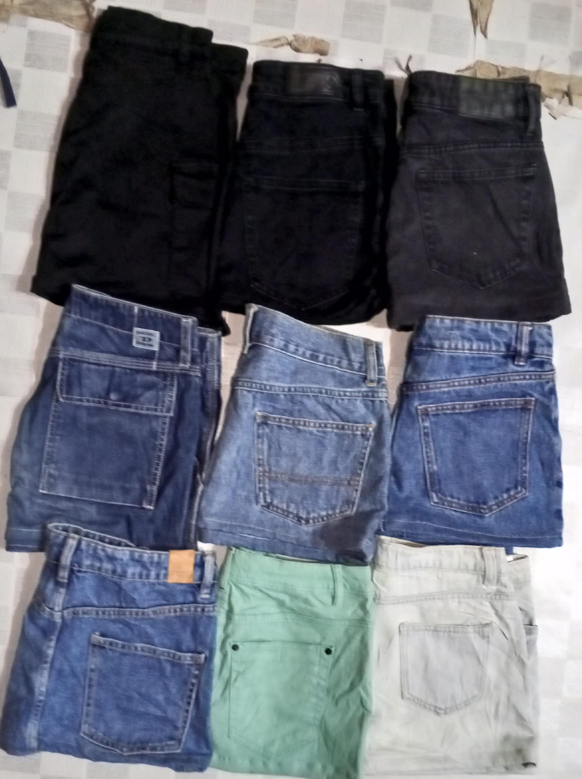 DENIM AND OTHER MIX BRANDS MINI SKIRTS (MD 478)