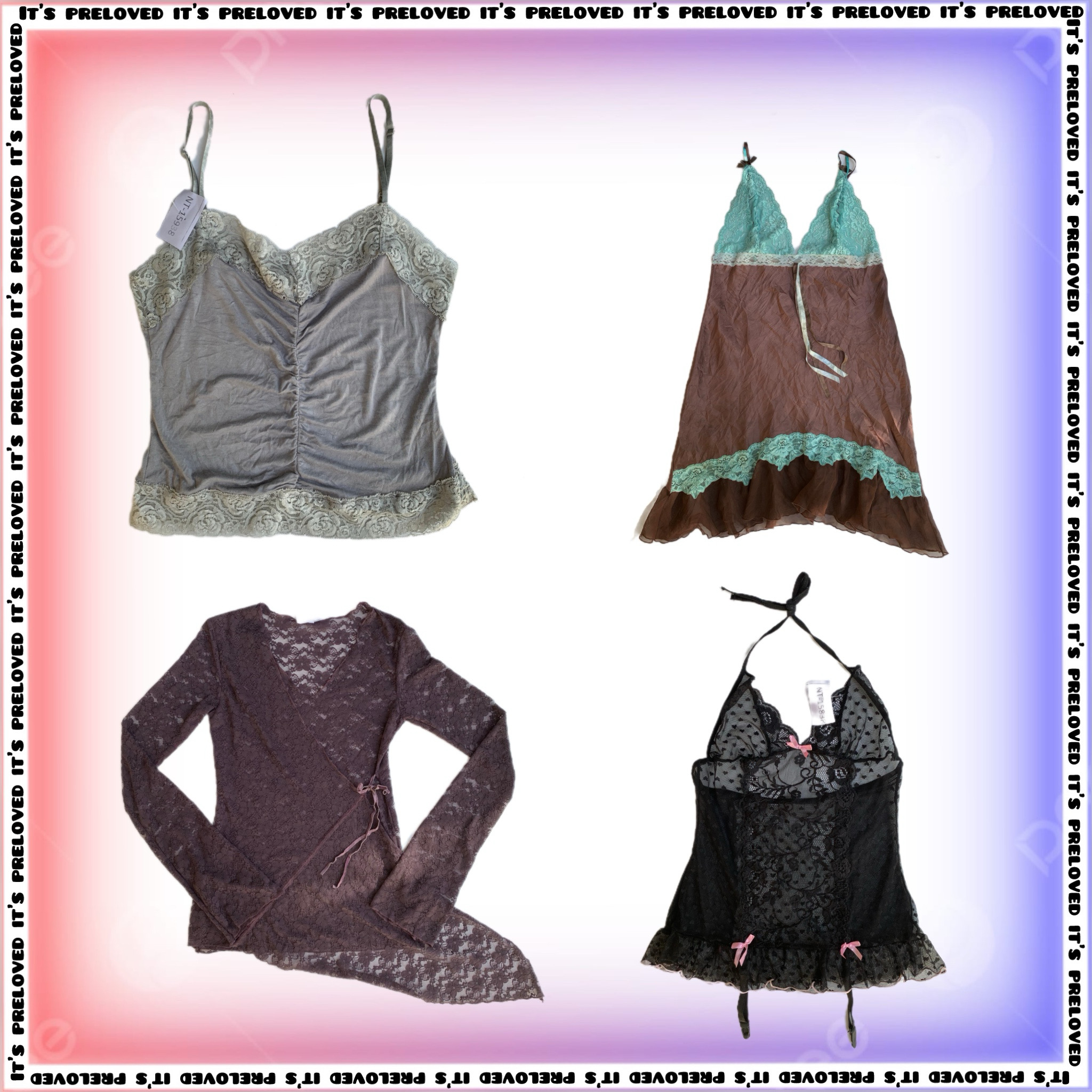 Boho Lace Queen - Mistura de Tops e Saias Y2K - (SS-1148)