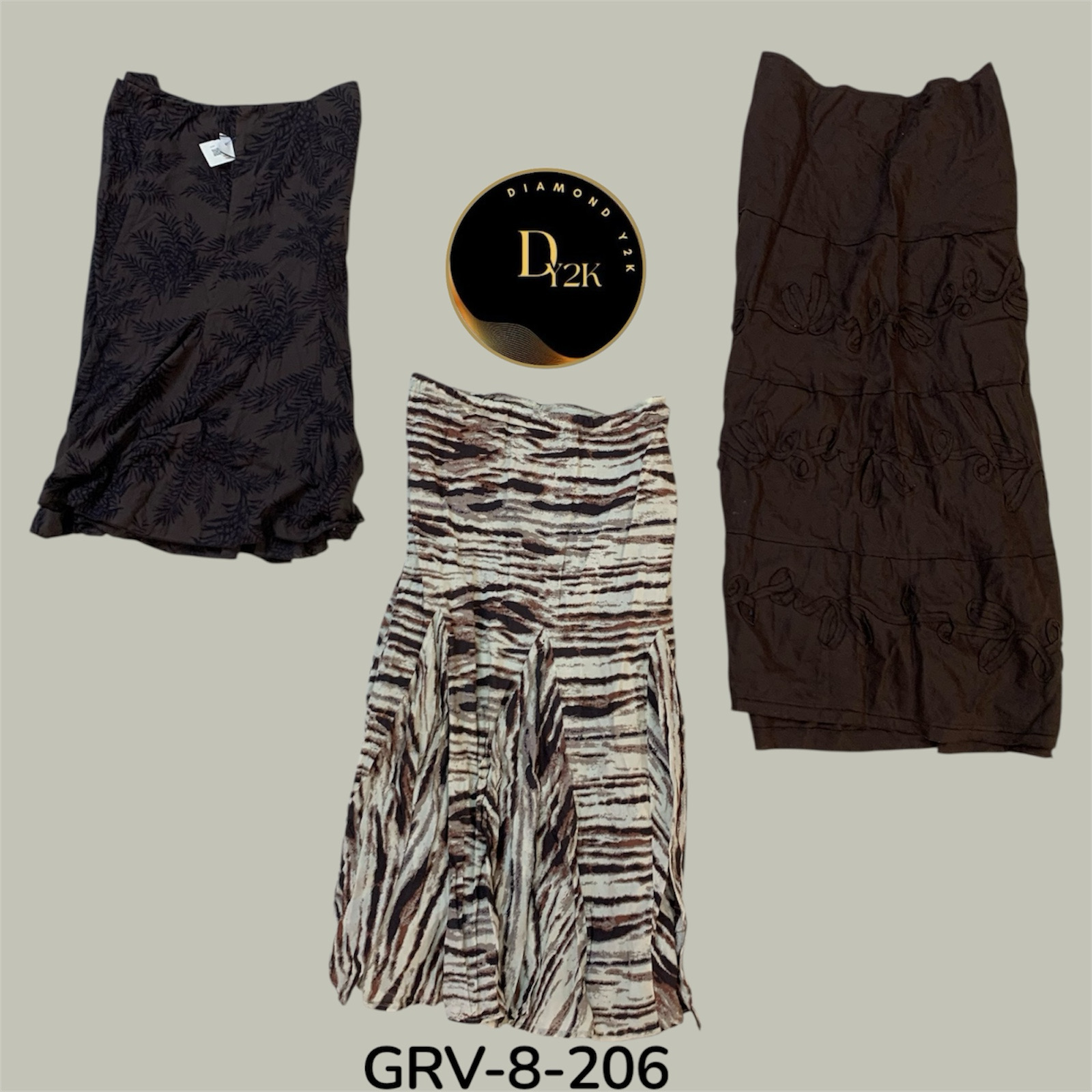 Jupe maxi en coton Y2k (GRV-8-206)