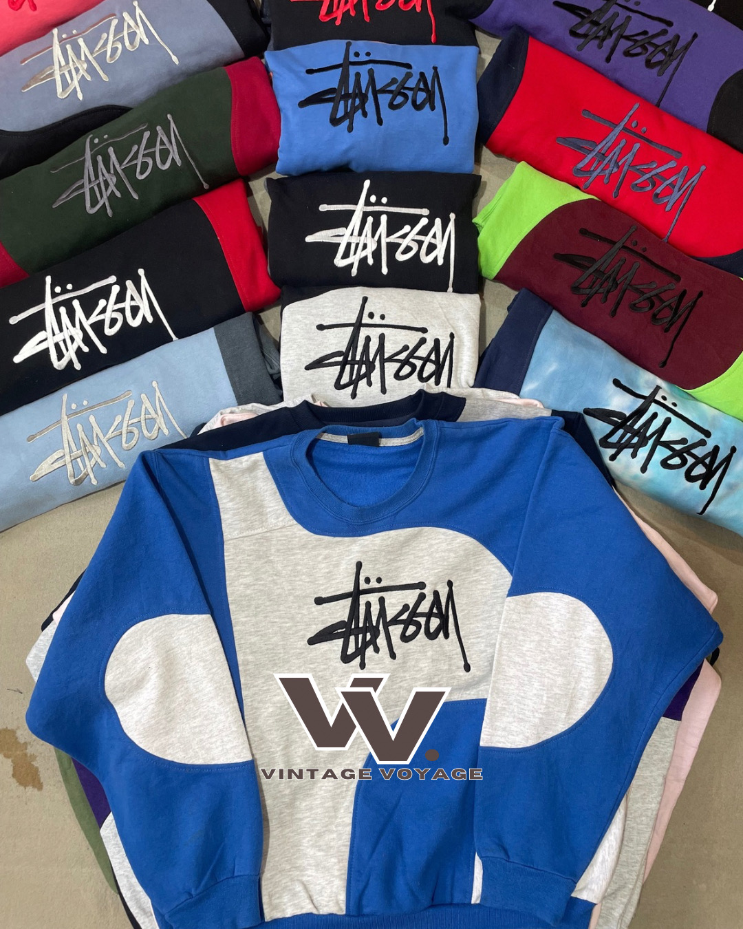 Stussy Rework Style Patchwork Sweatshirts - #18825