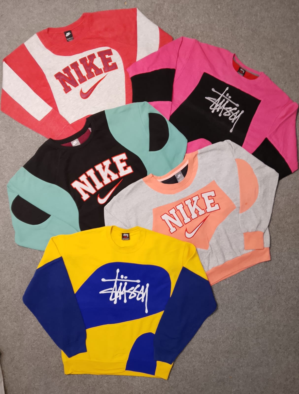Nike x stussy rework style sweatshirt