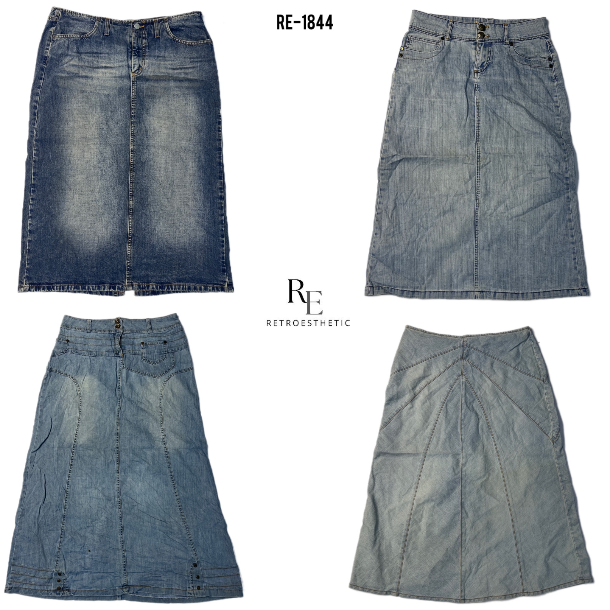 Y2K Britney Era Denim Mix Skirts (RE-1844)