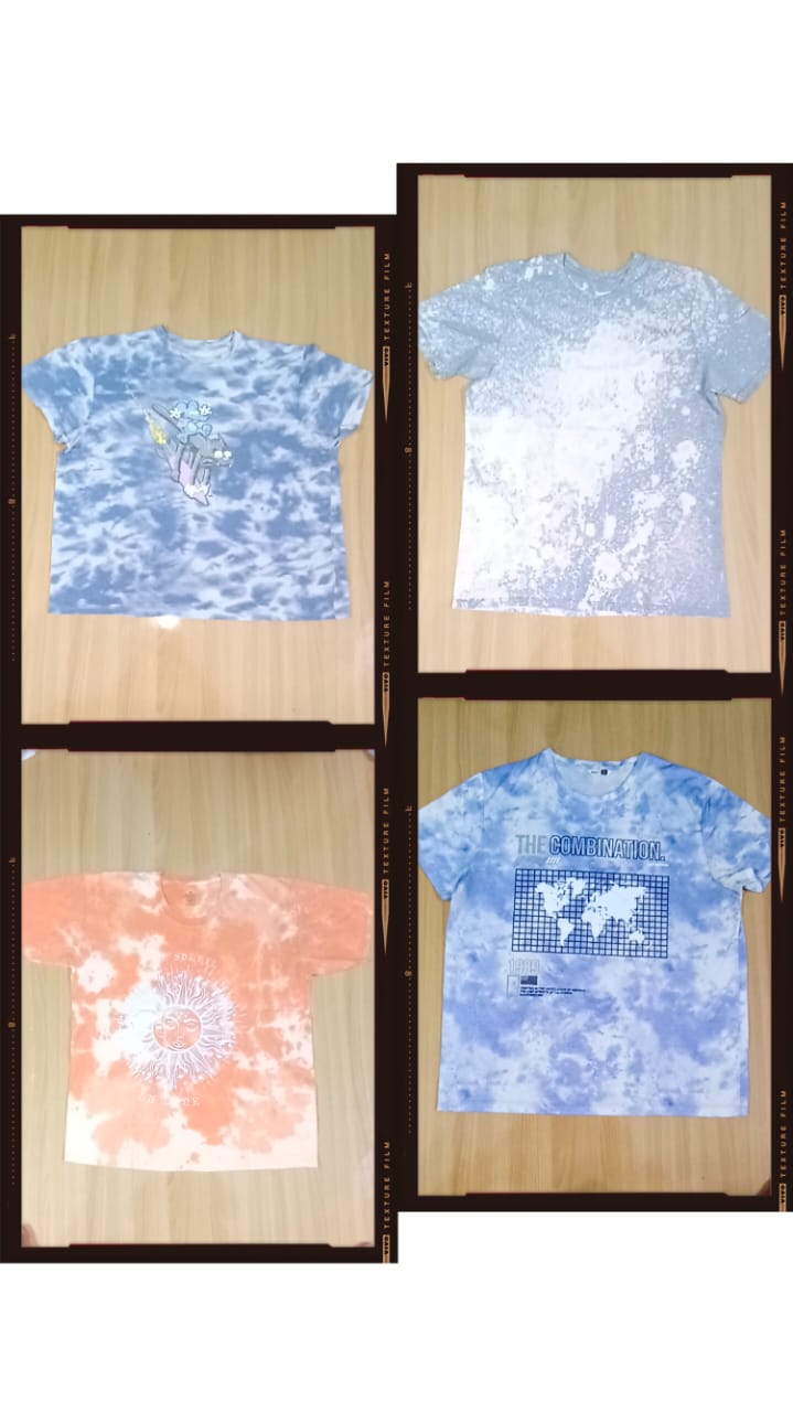 JA 0332 ヴィンテージ タイ＆ダイ ラウンドネック Tシャツ