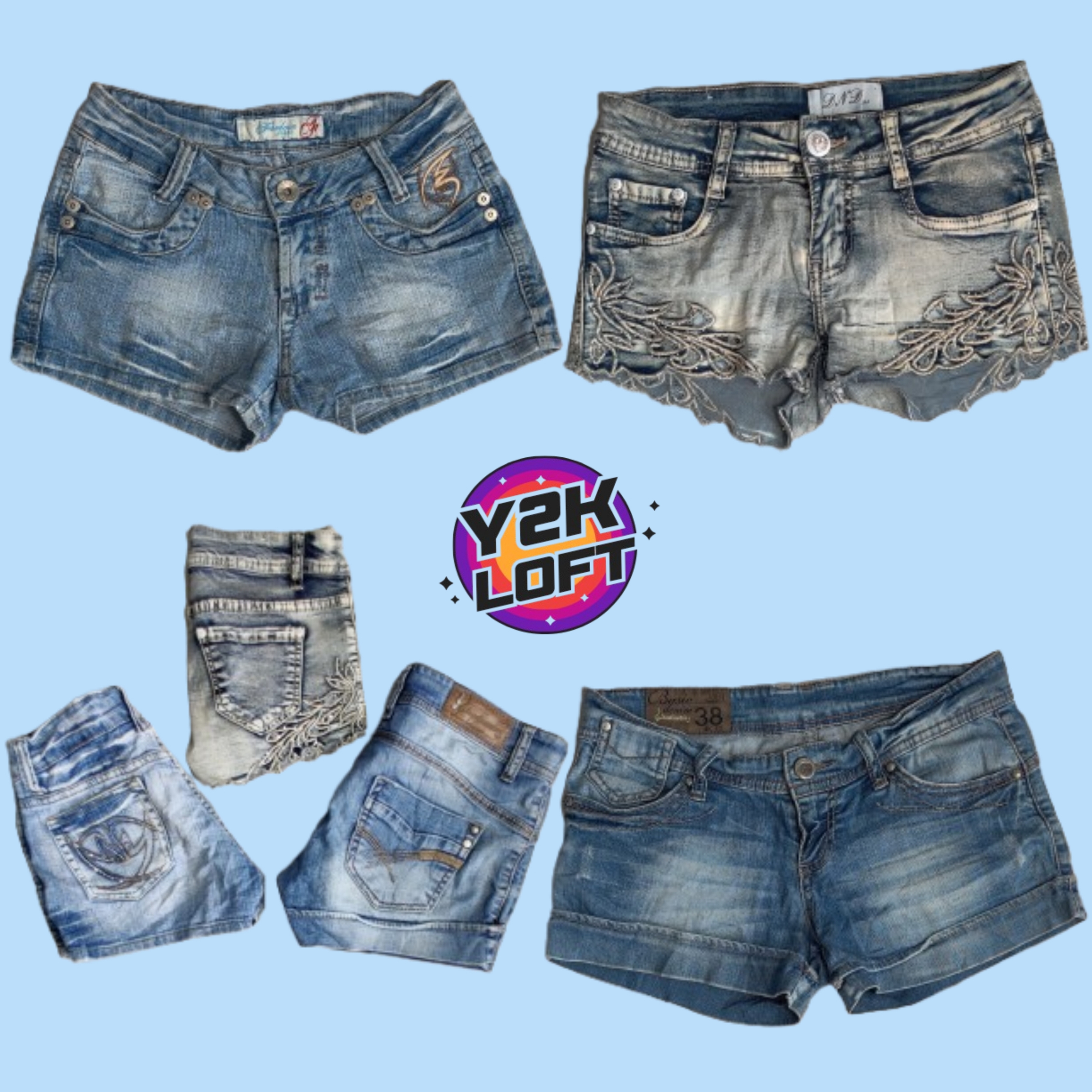 Y2K Cyber Girl Era Denim Hot Shorts