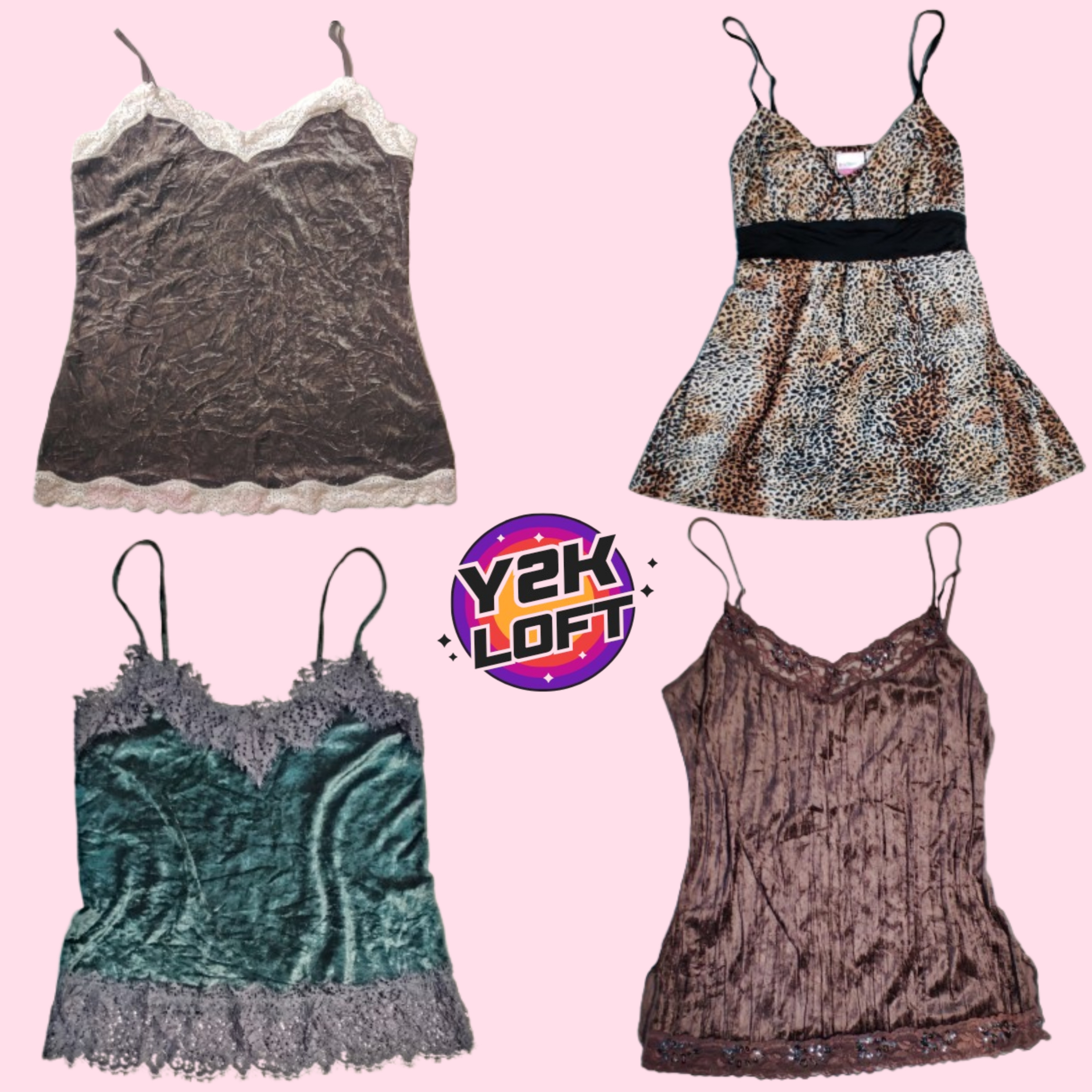Y2K IT Girl Grunge Cami Tops