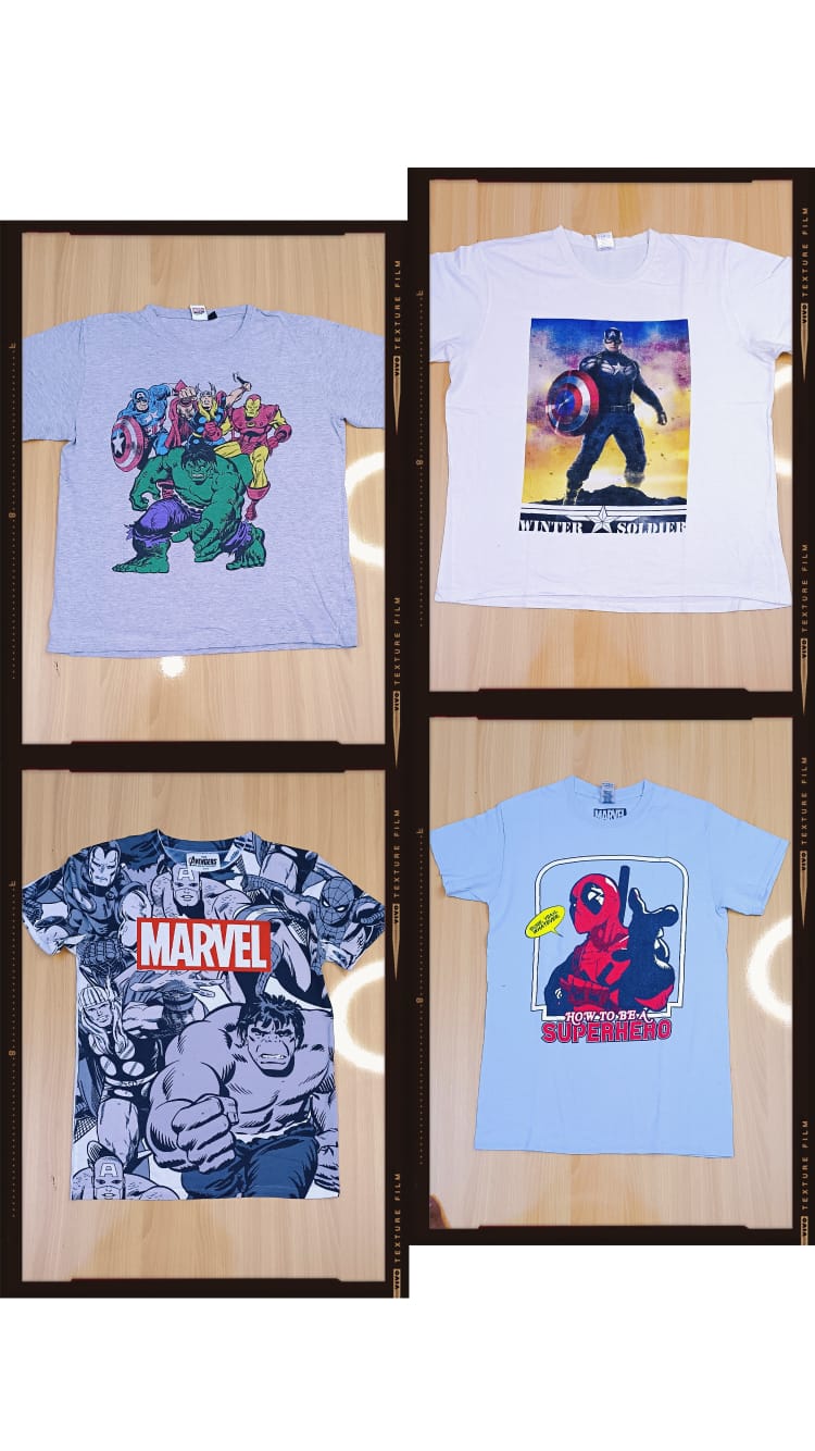 JA 0329 Vintage Marvel Round Neck Printed T-shirts