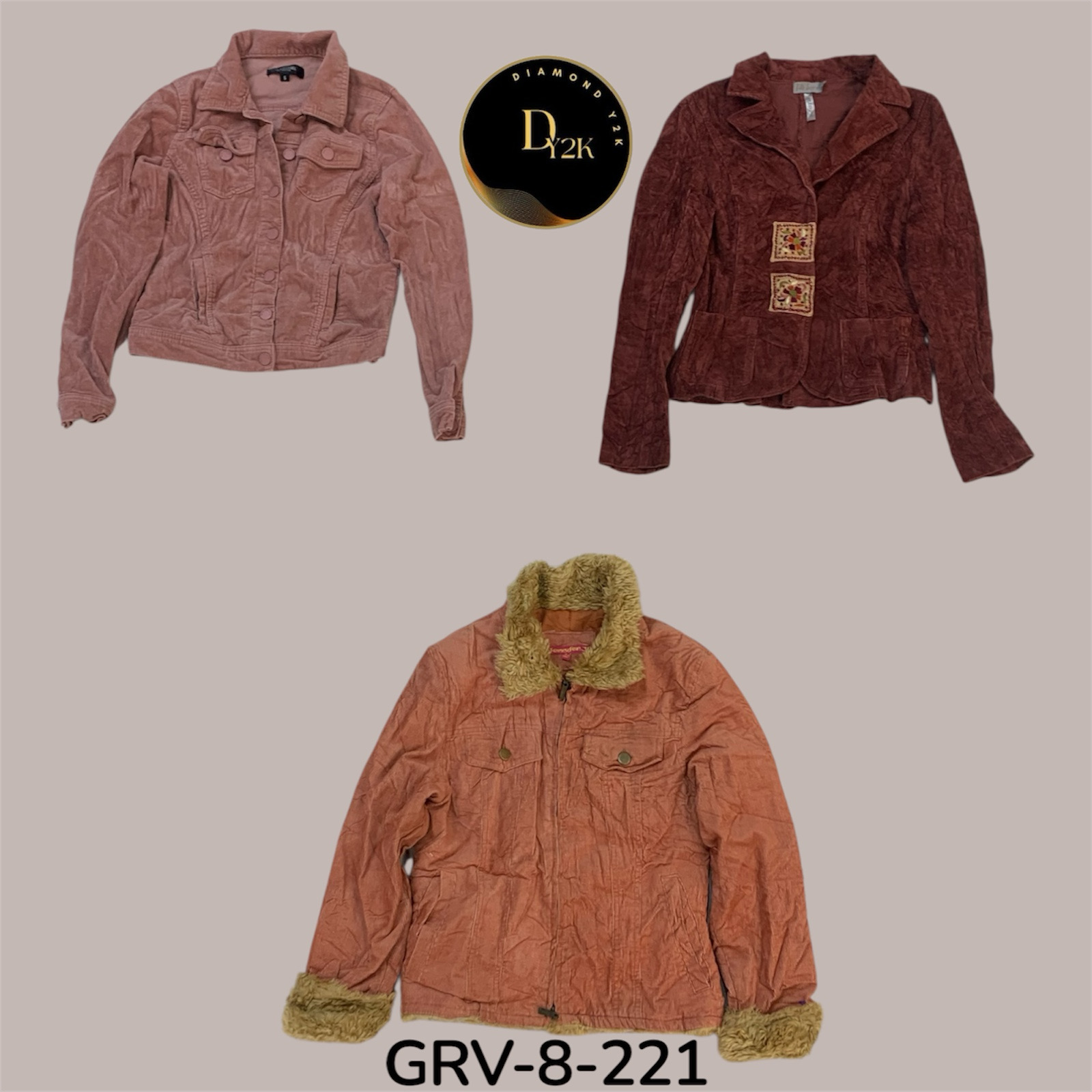 Y2k cuordroy jackets (GRV-8-221)
