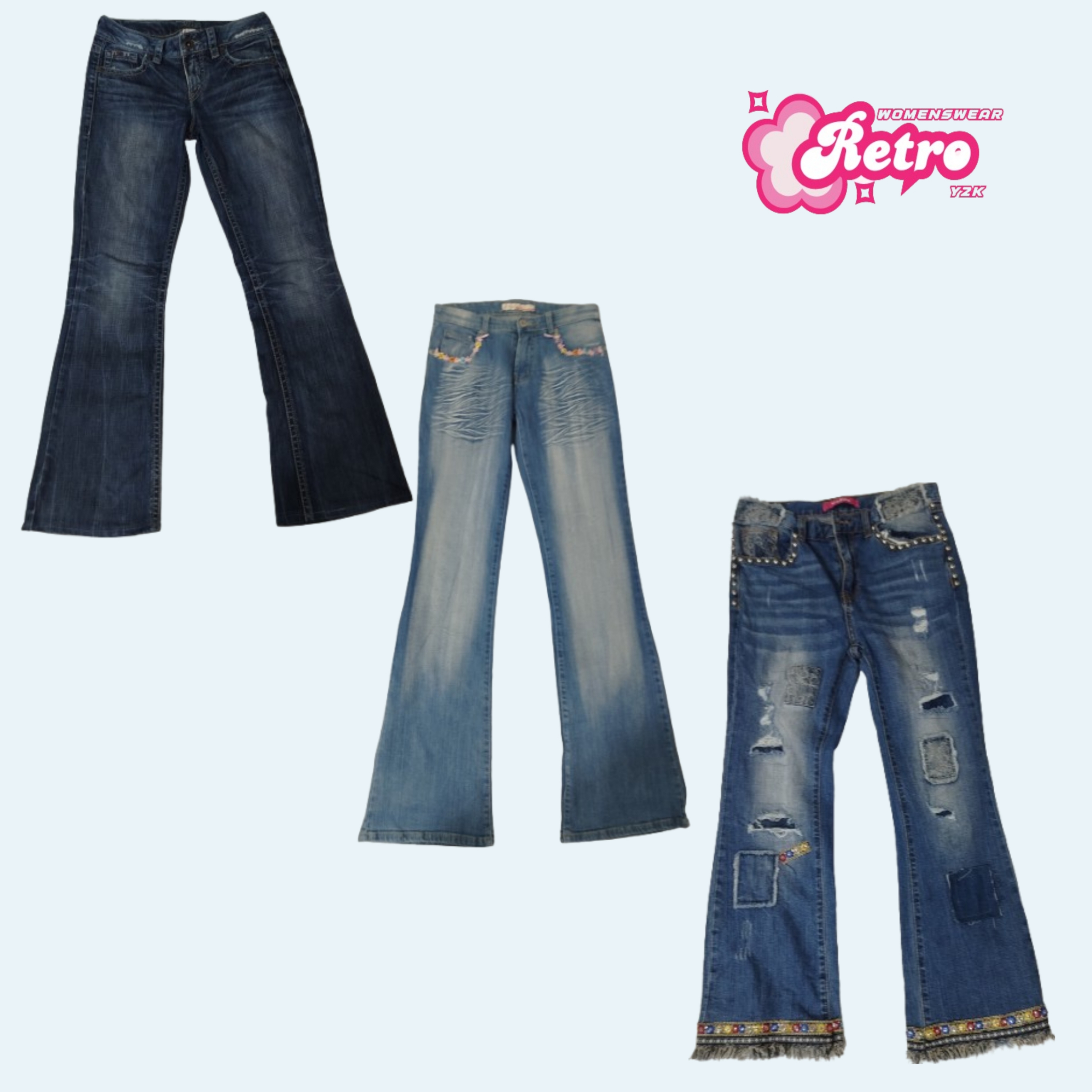 Y2K Bestseller Denim Flared Jeans (Aug -53)