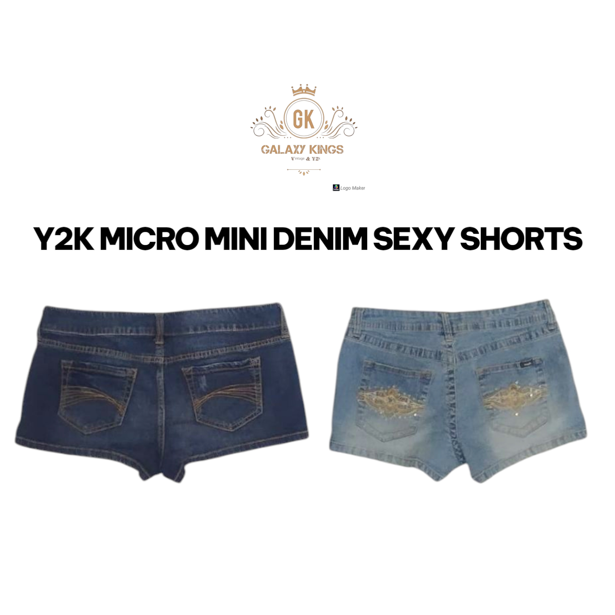 SHORTS SEXY EN DENIM MICRO MINI Y2K