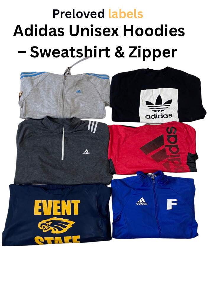 Adidas Unisex Hoodies – Sweatshirt & Zipper –Bundle – (Wcv: 409)