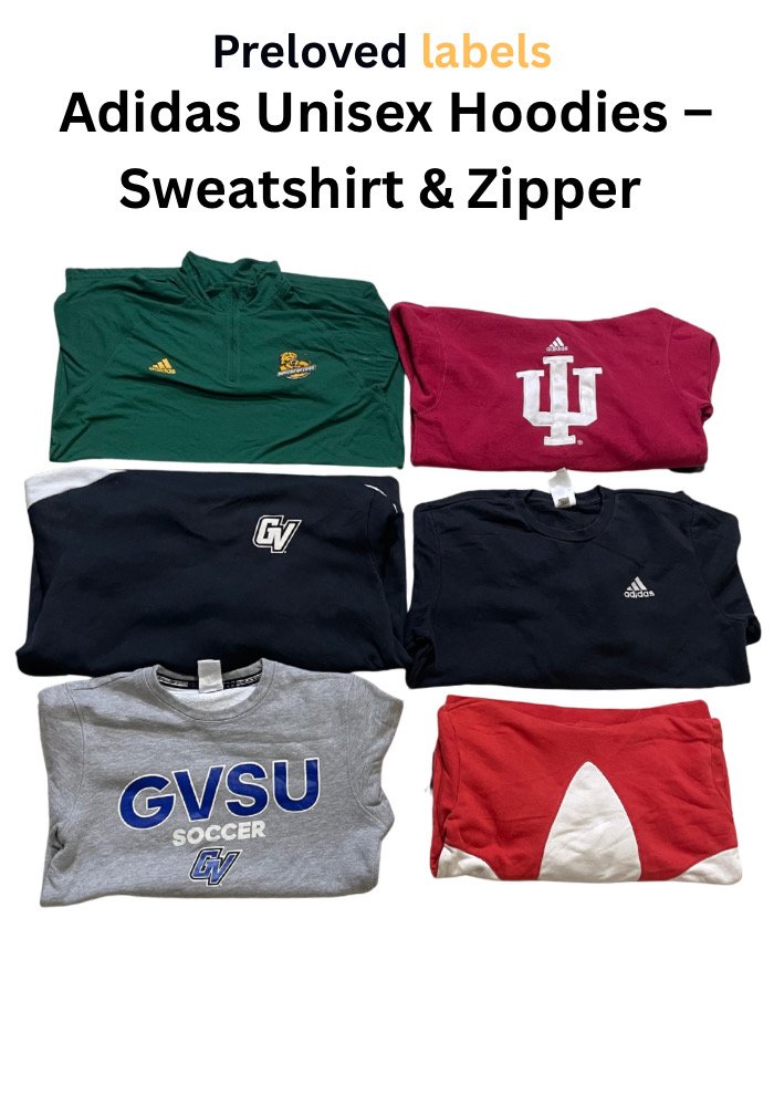 Adidas Unisex Hoodies – Sweatshirt & Zipper – Bundle – (Wcv: 412)