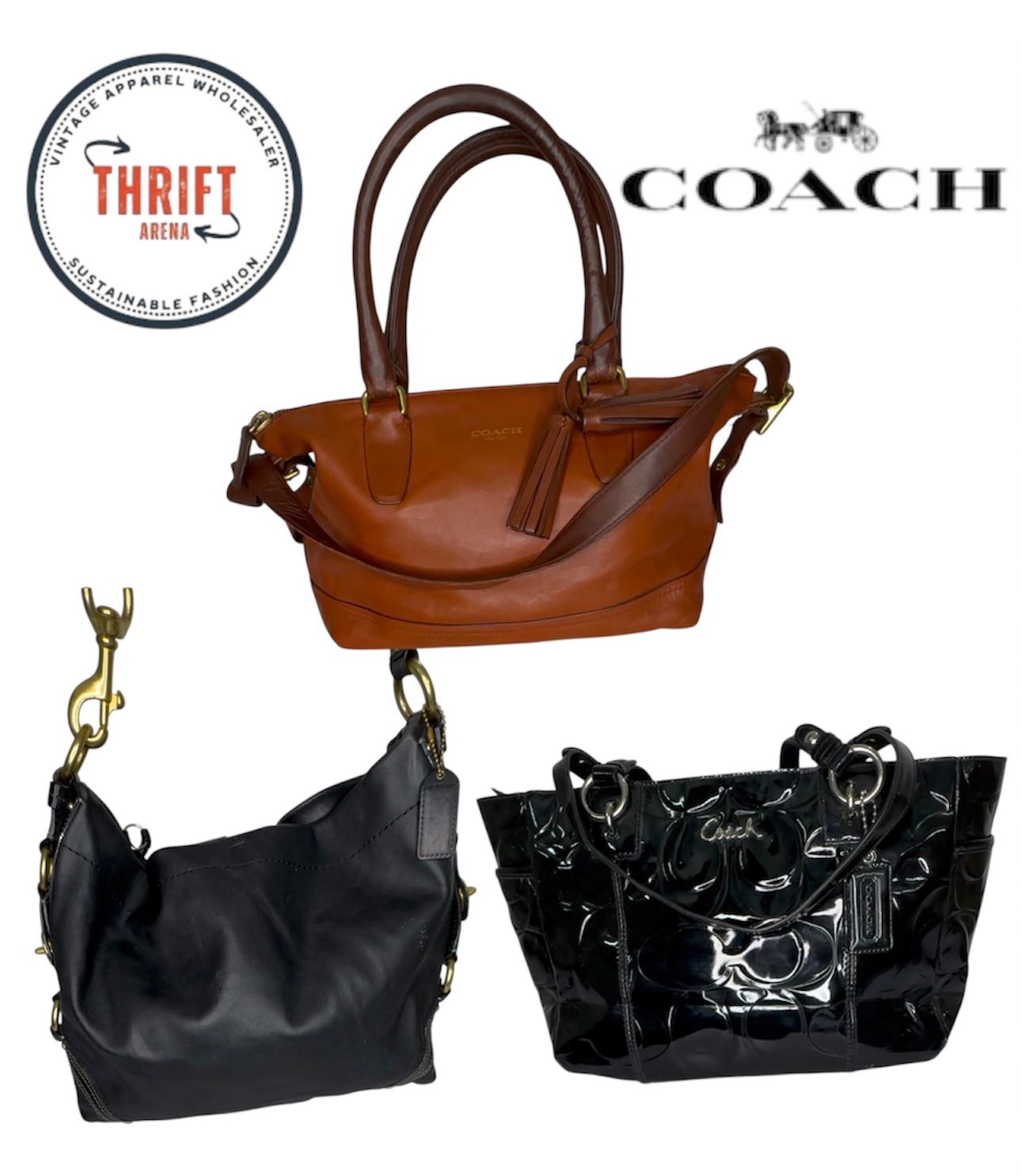 LX 134 Y2K Premium Coach Leder Taschen