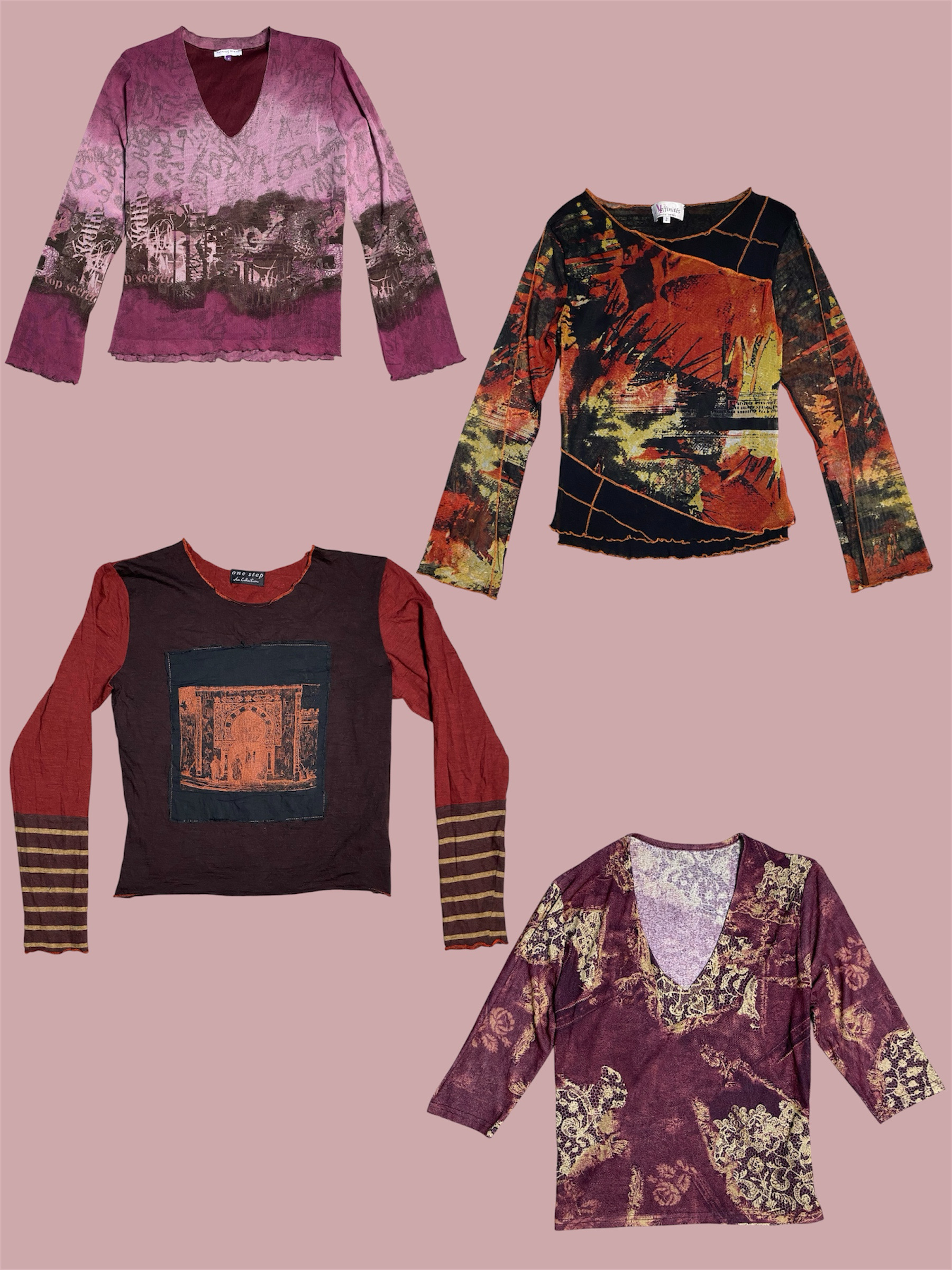 Y2K Mesh Full Sleeves Tops (Rep)