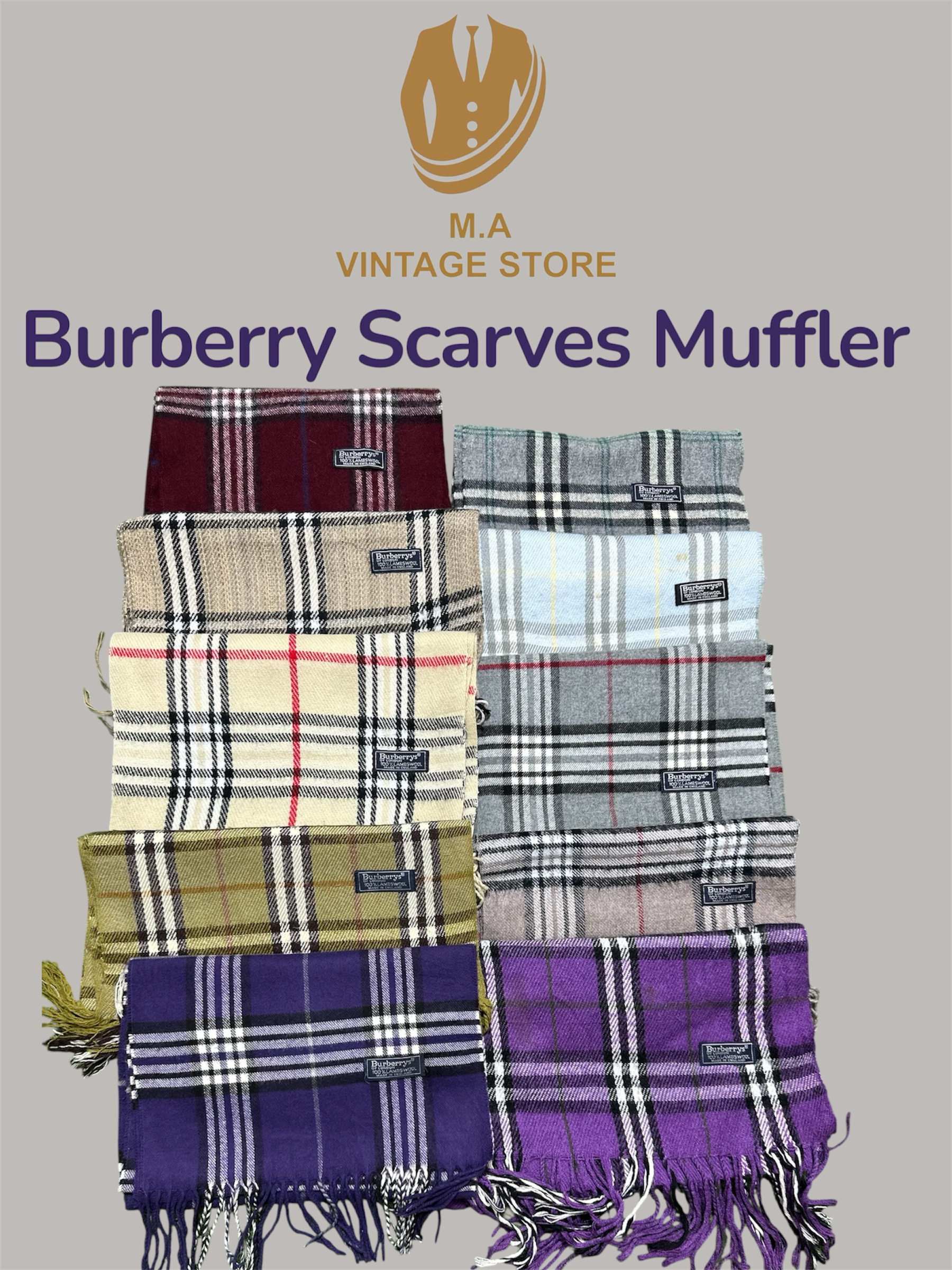 Scarfie Burberry marchiati Y2k