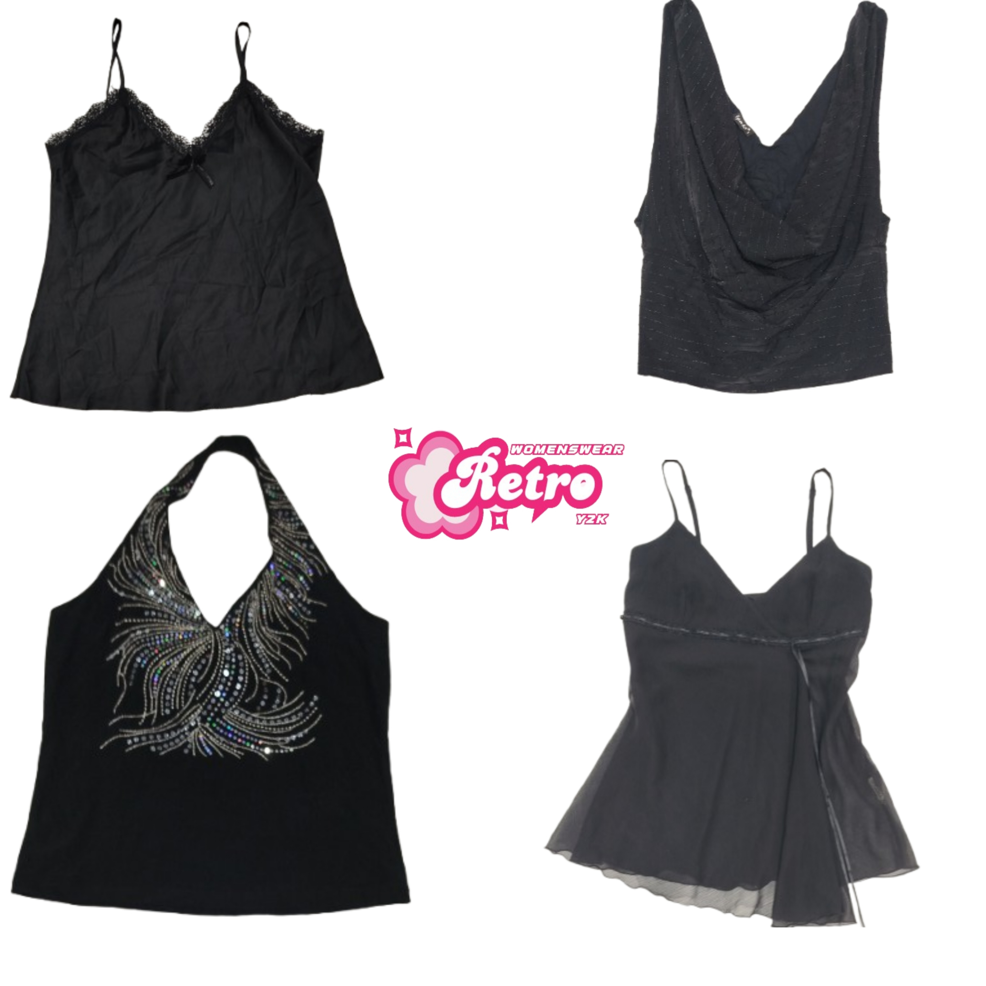 Y2K Romance Mix Cami Tops (Aug-56)
