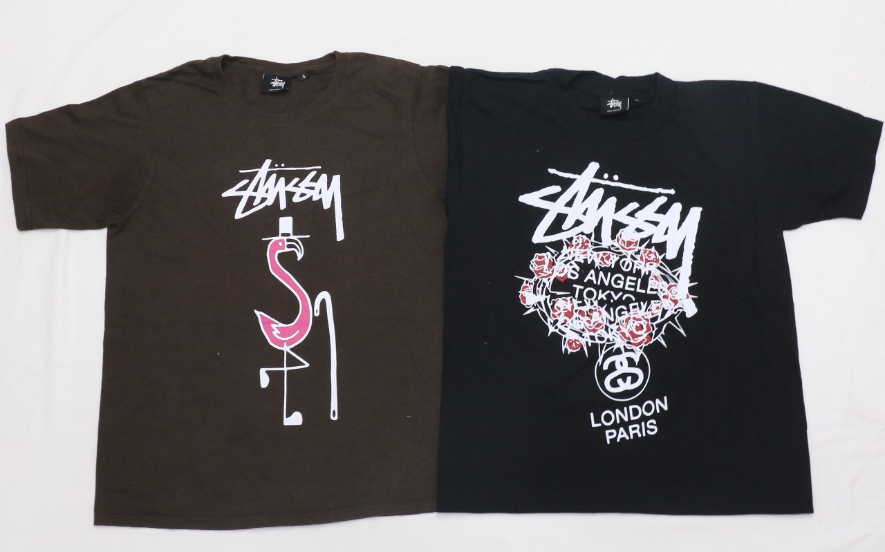 CR507 UPCYCLED STUSSY PRINTED T-SHIRTS