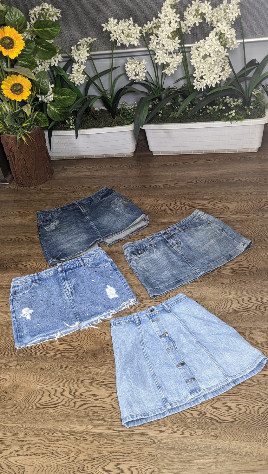 Denim Mini Skirts