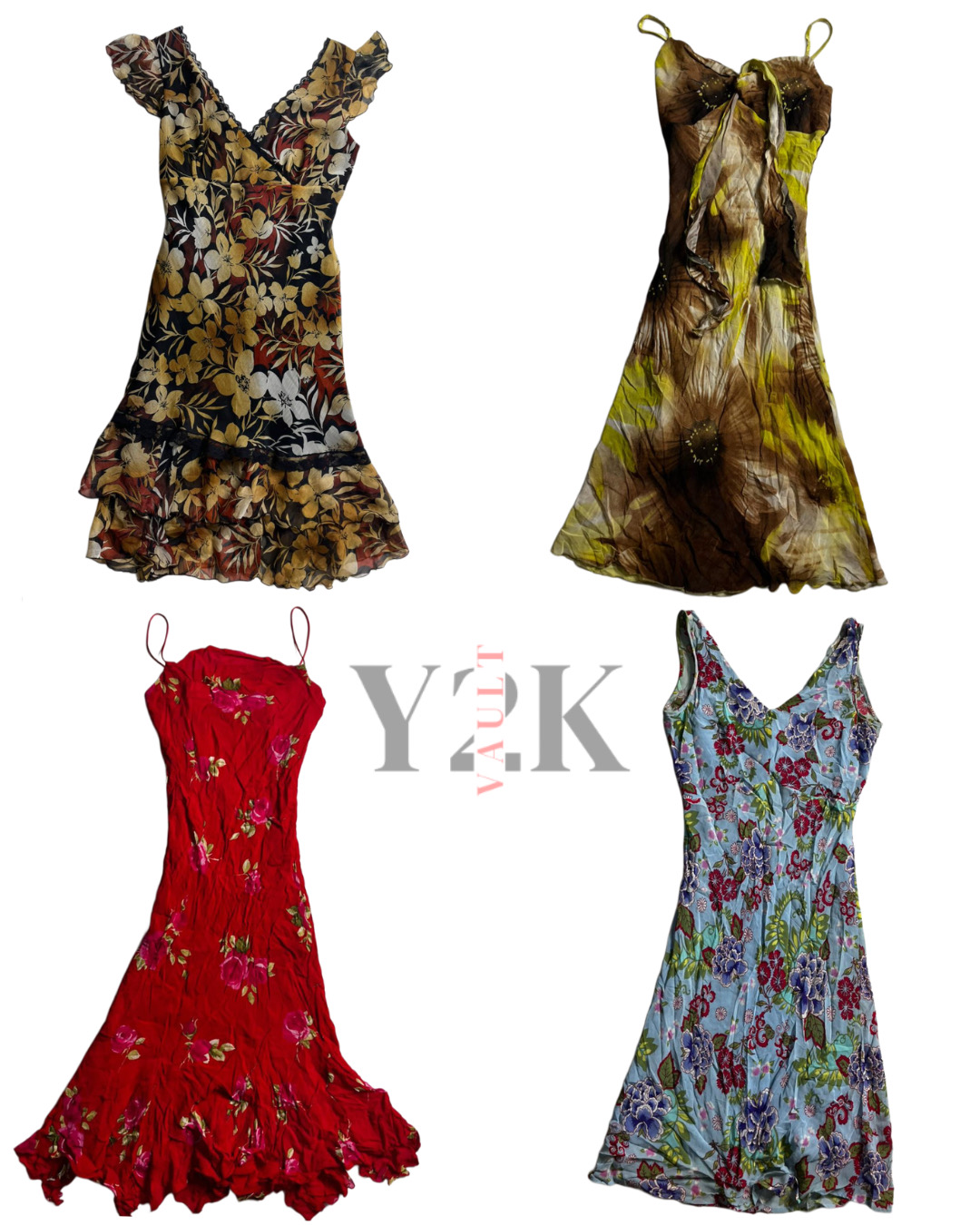 Y2k Blumen Kleider (YV-257)