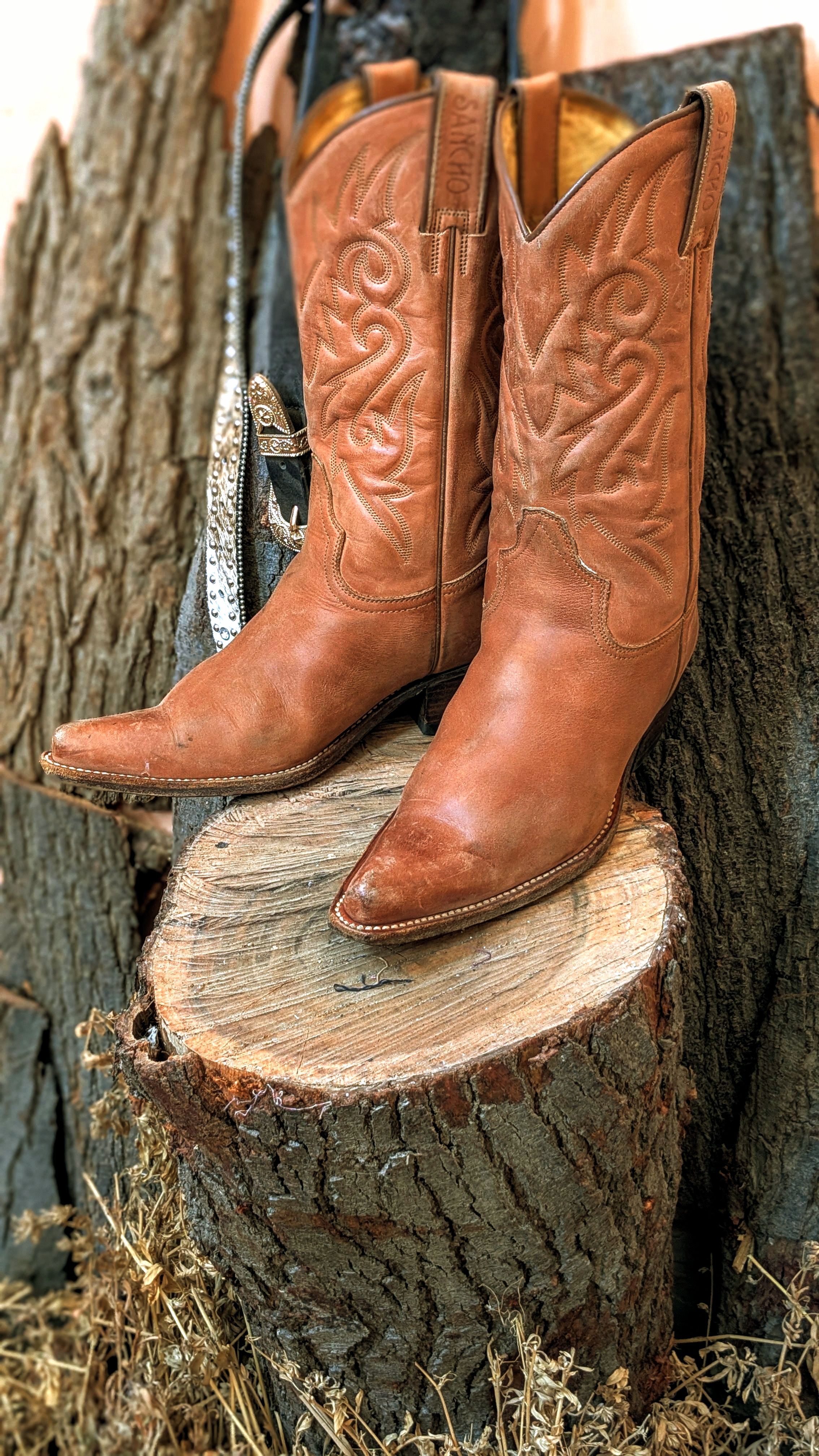 MV334# Best Quality Vintage Cowboy Boots