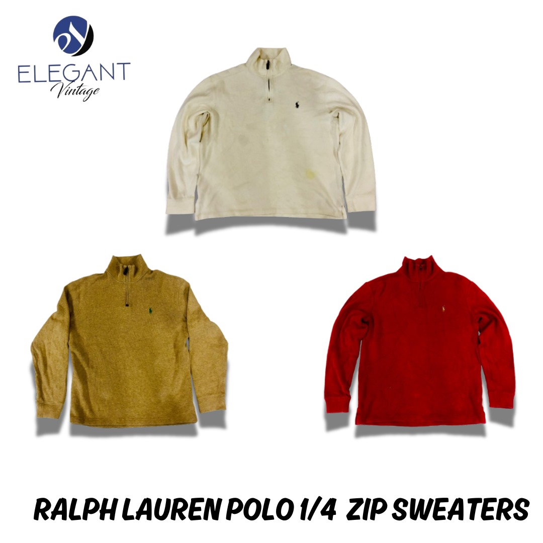 「Ralph Lauren Polo 1/4 Zip Sweaters - EVM0056」