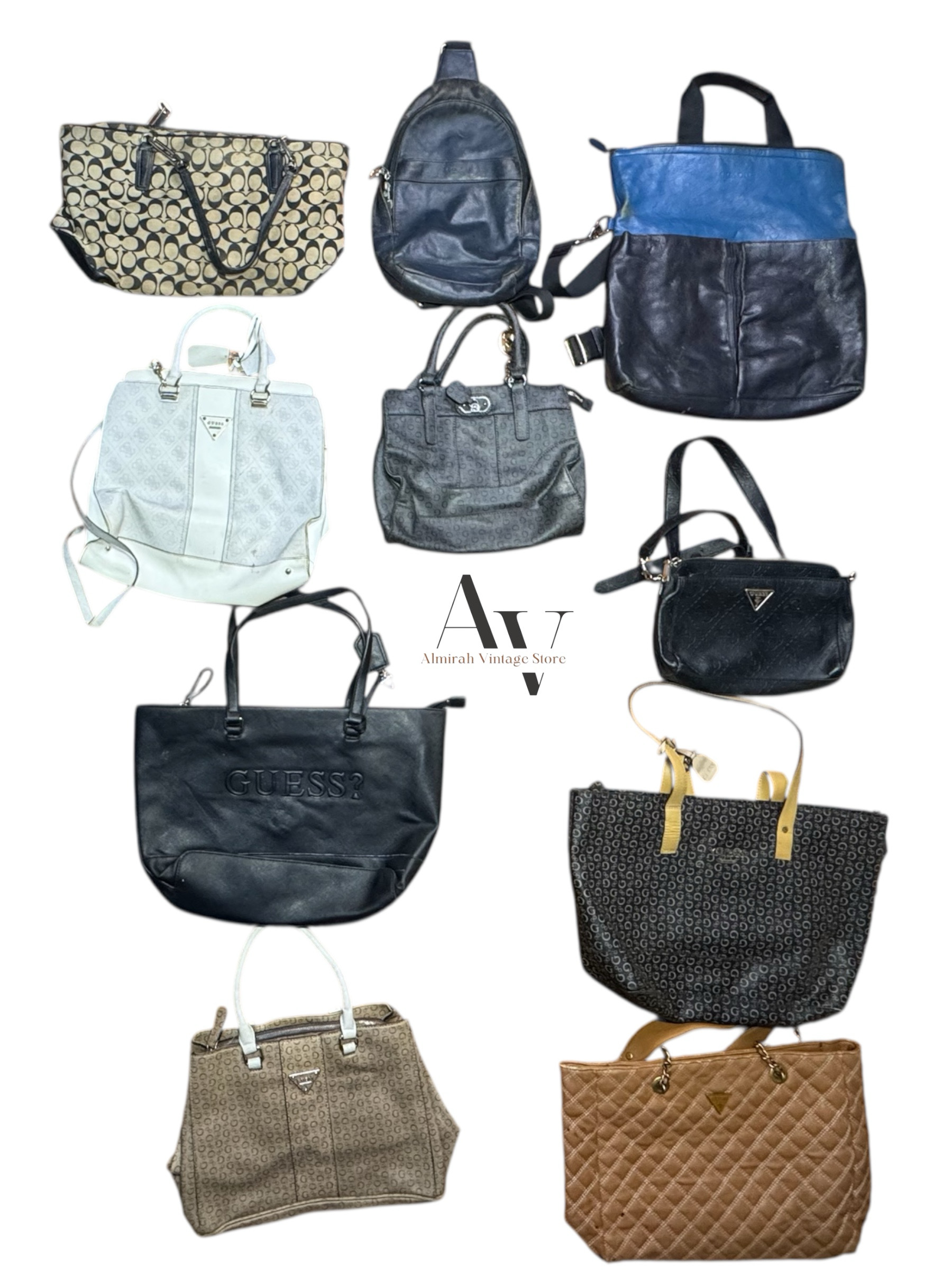 Guess and coach bags