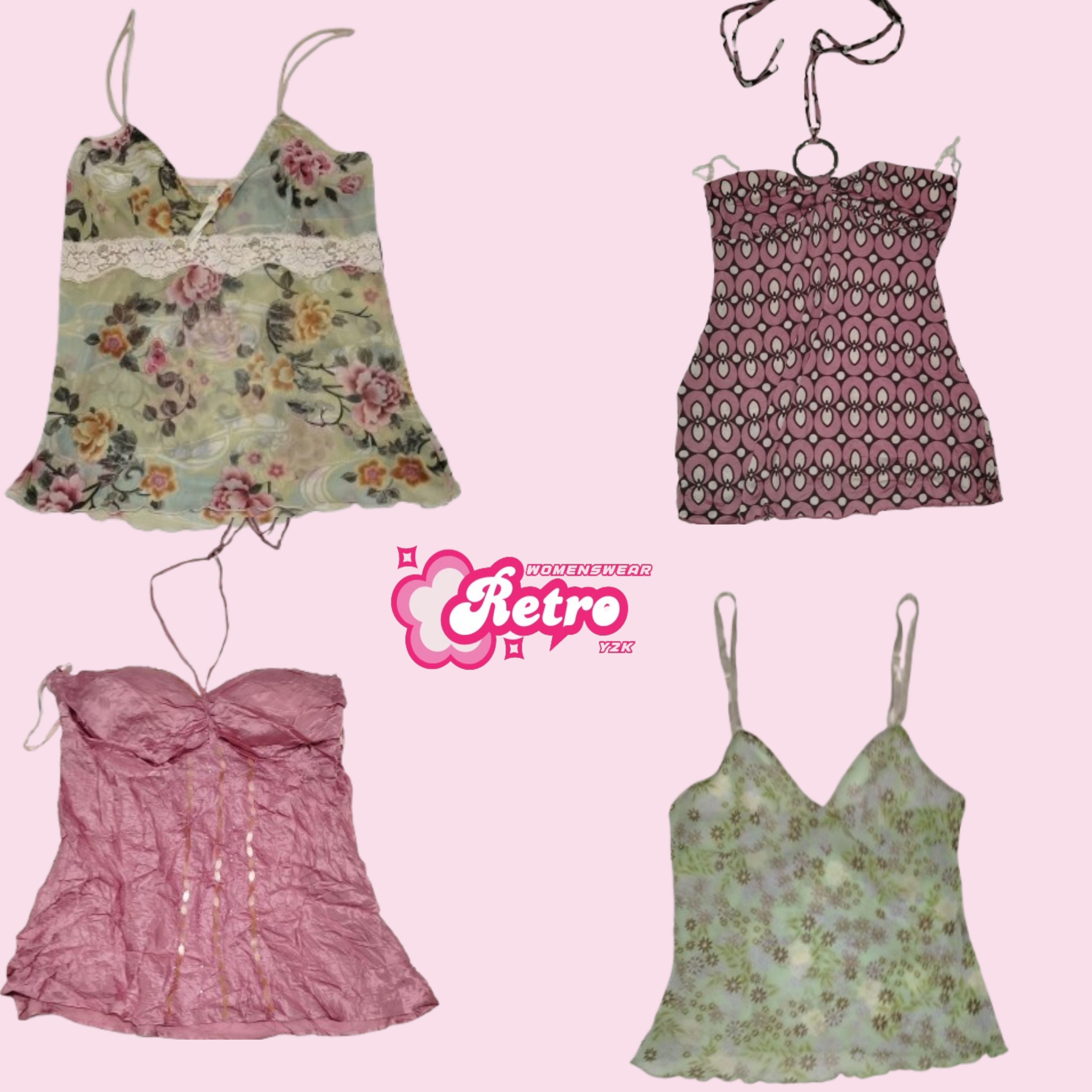 Y2K FairyCore Tone Cami Tops (Aug-62)