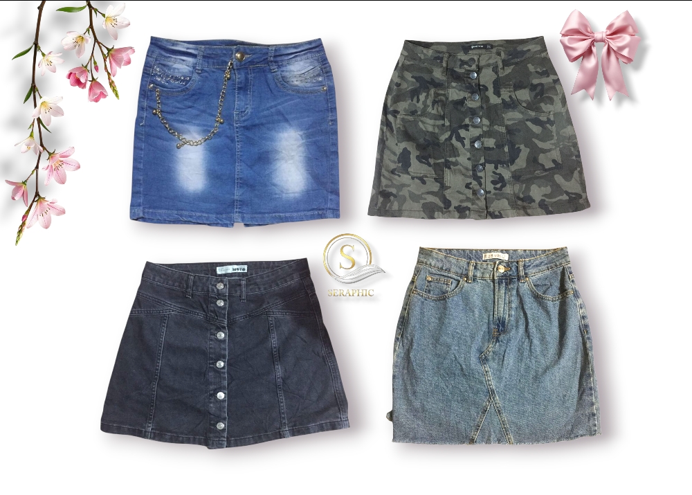 Gonne midi in denim Y2K