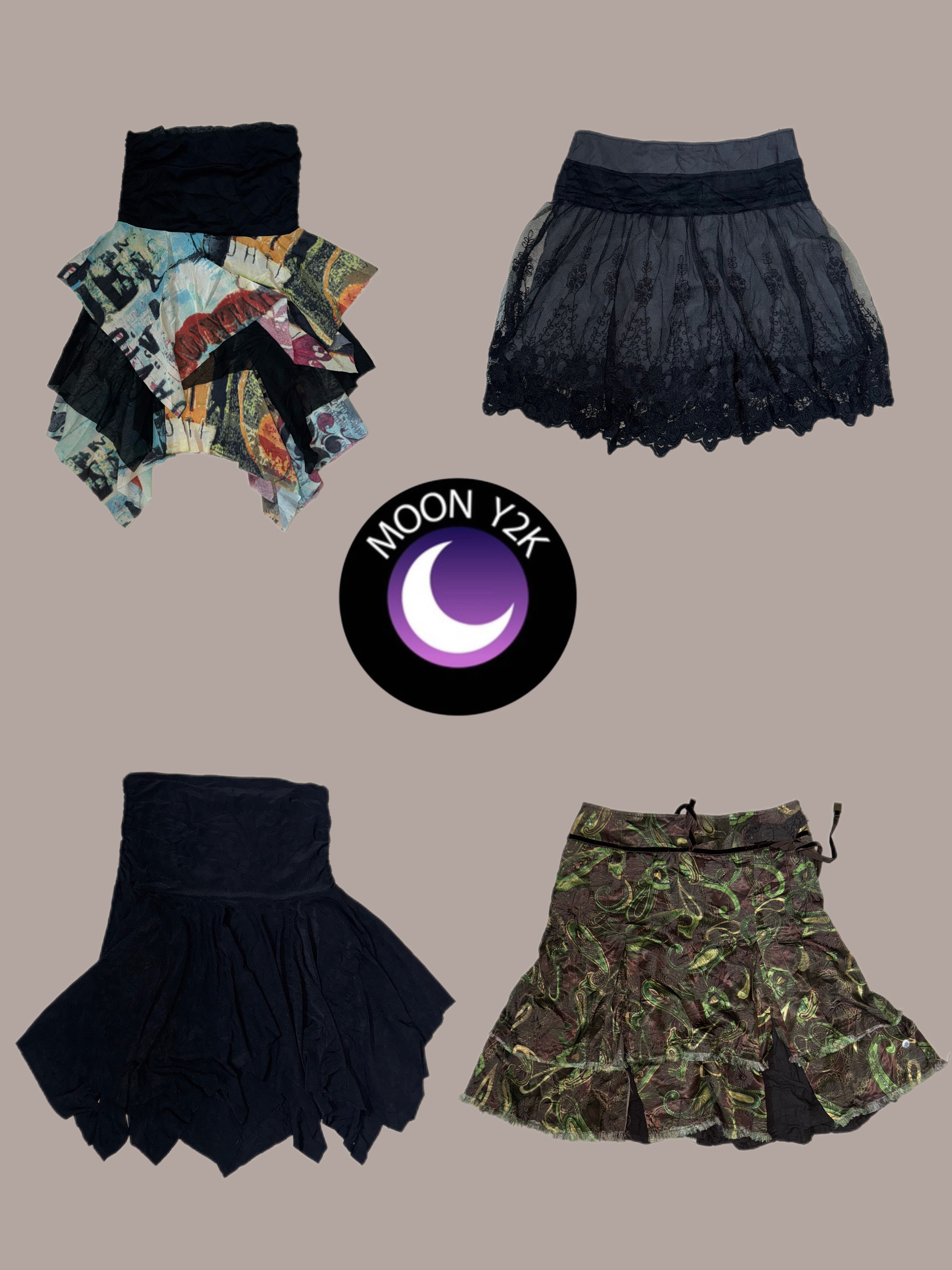Y2K Gothic Girl Mini Skirts (M-546)