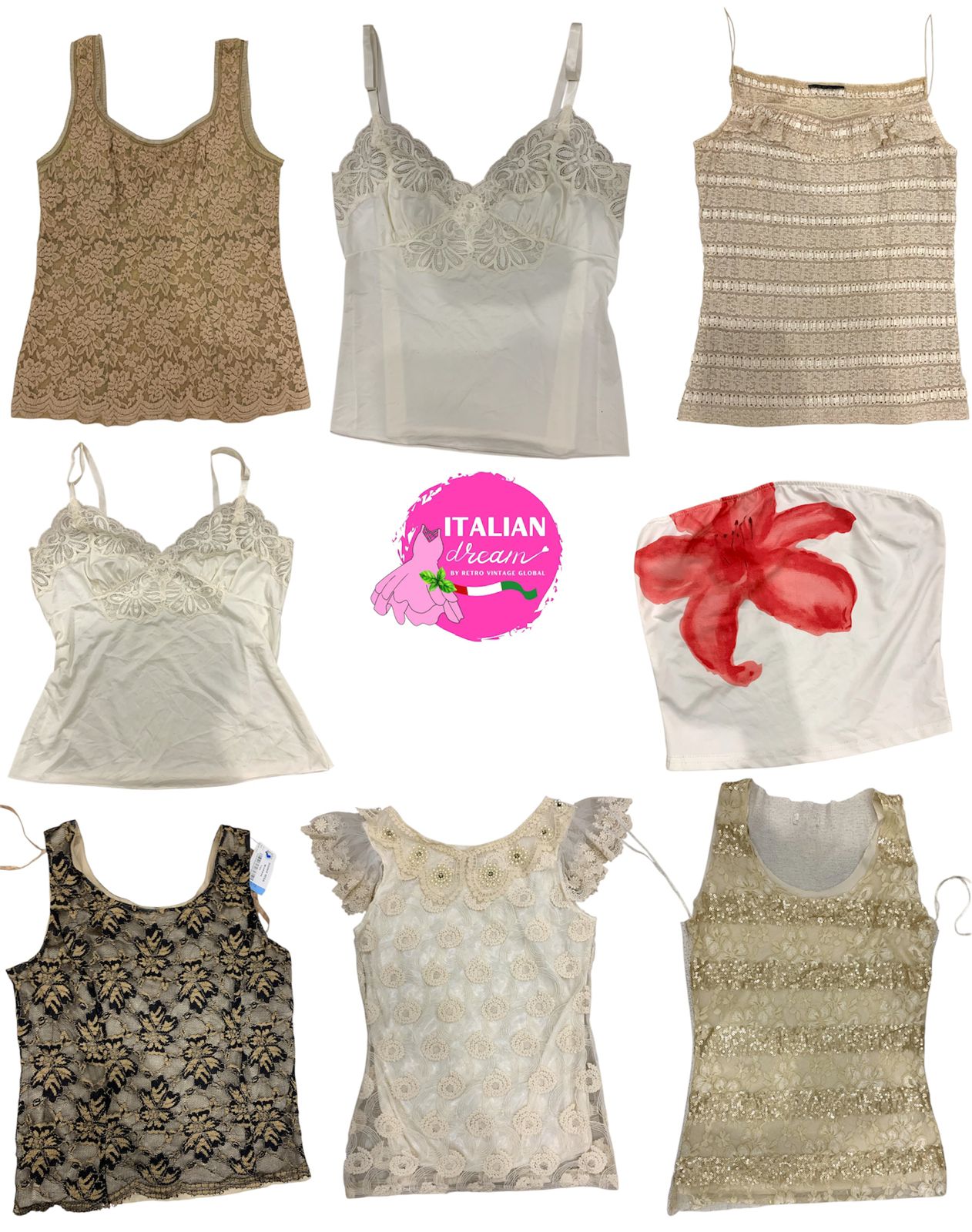 Y2K strapy & net tops