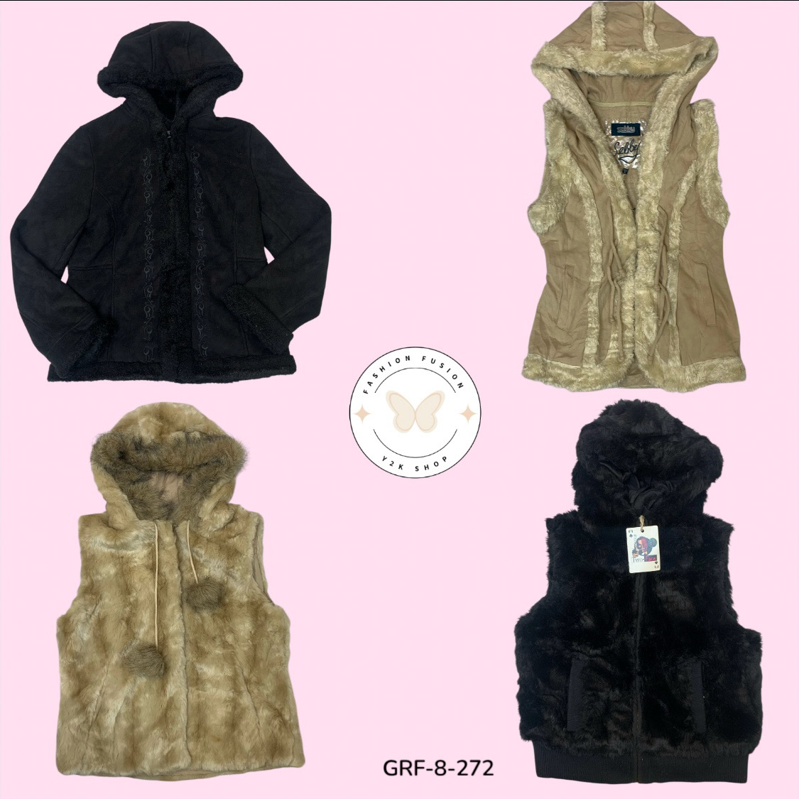 Y2K Faux Fur Coat – Retro Glam Winter Essential (GRF-8-272)