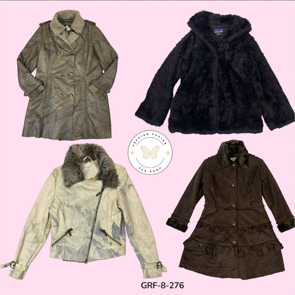 Authentic Y2K Faux Fur Coat – Long & Short Retro Edition (GRF-8-276)