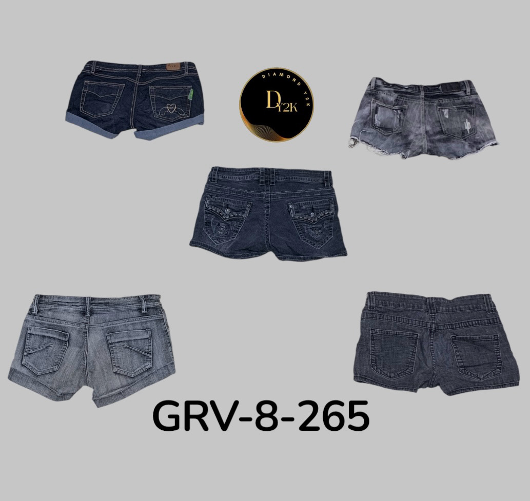 Trendy Y2K Denim Mini Shorts | Retro Vintage Aesthetic (GRV-8-265)