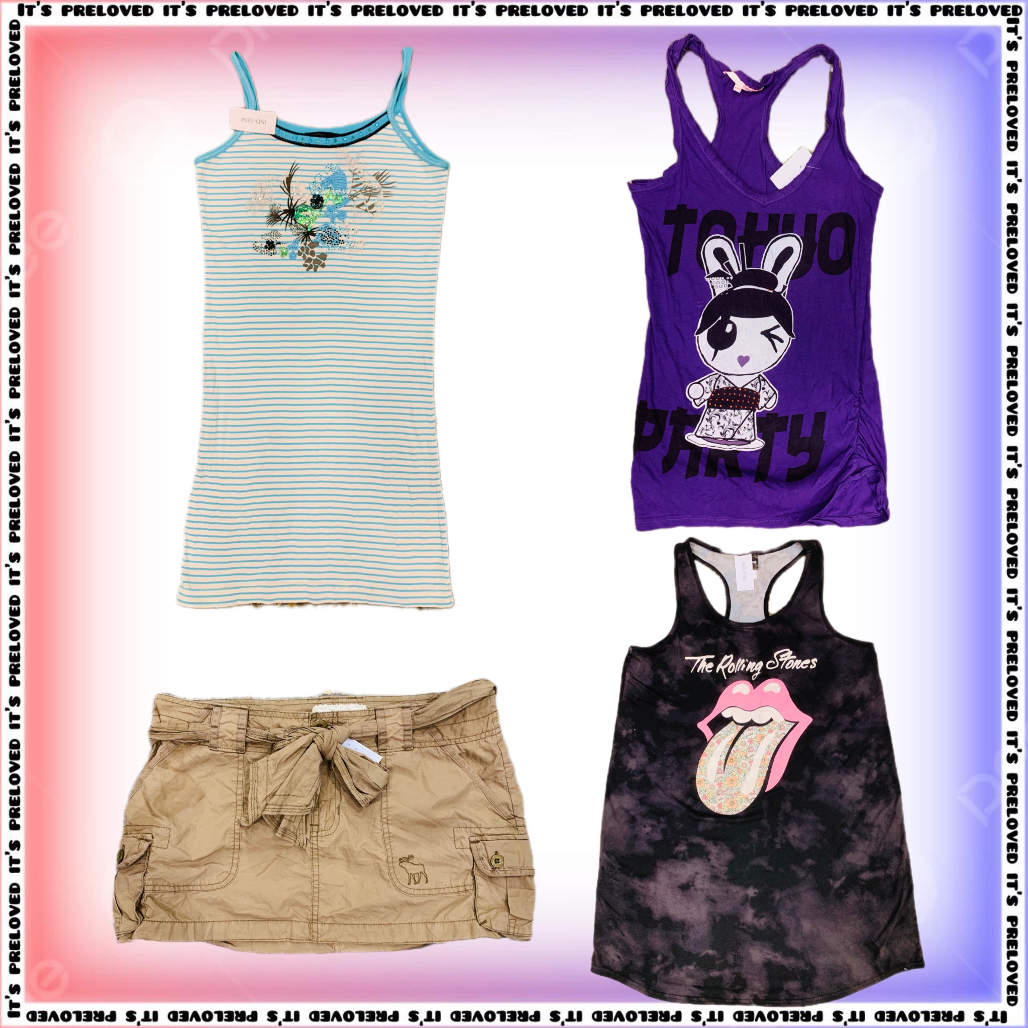 Summer Pop(Y2k Mini Skirts And Y2k Baby Tees)(RX-1079)