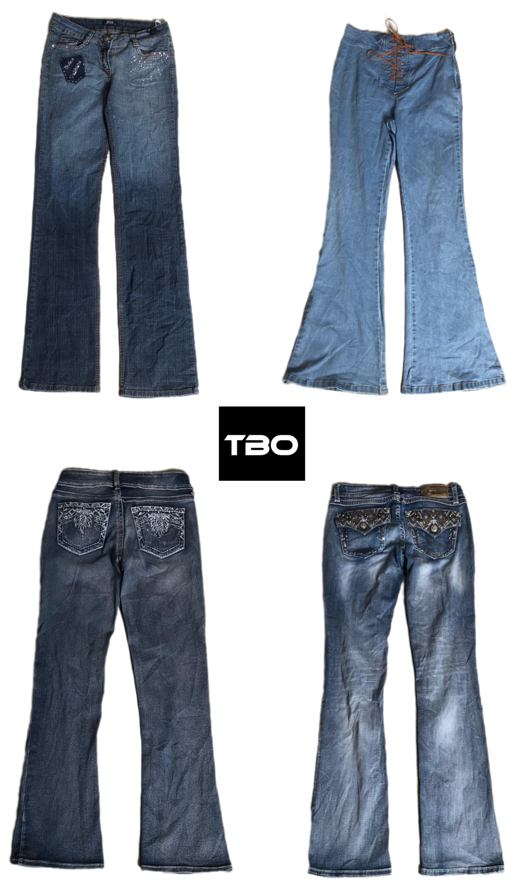 Low Rize e Embalishment Jeans 👖