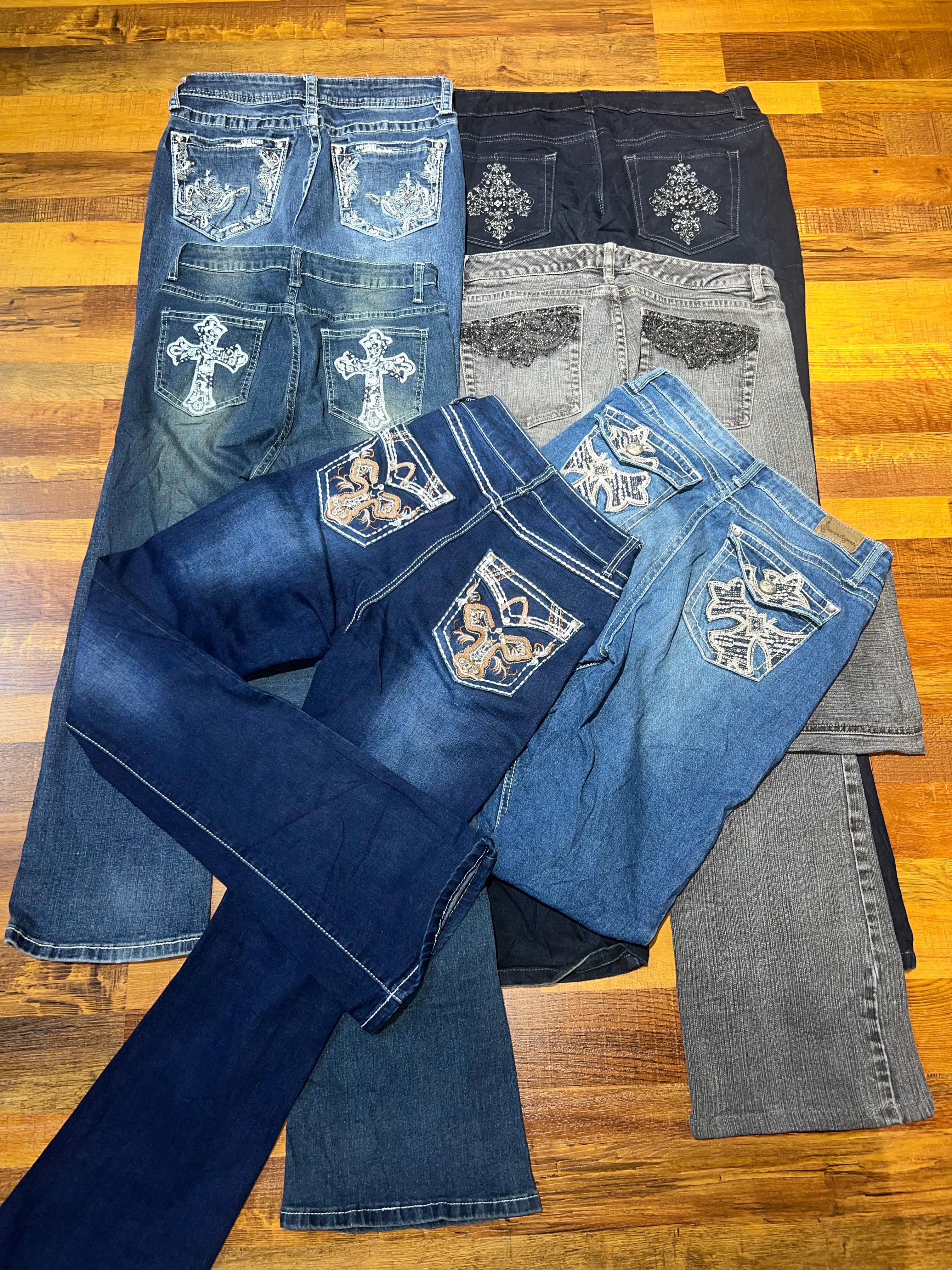 GB10 Y2K Embellished Jeans