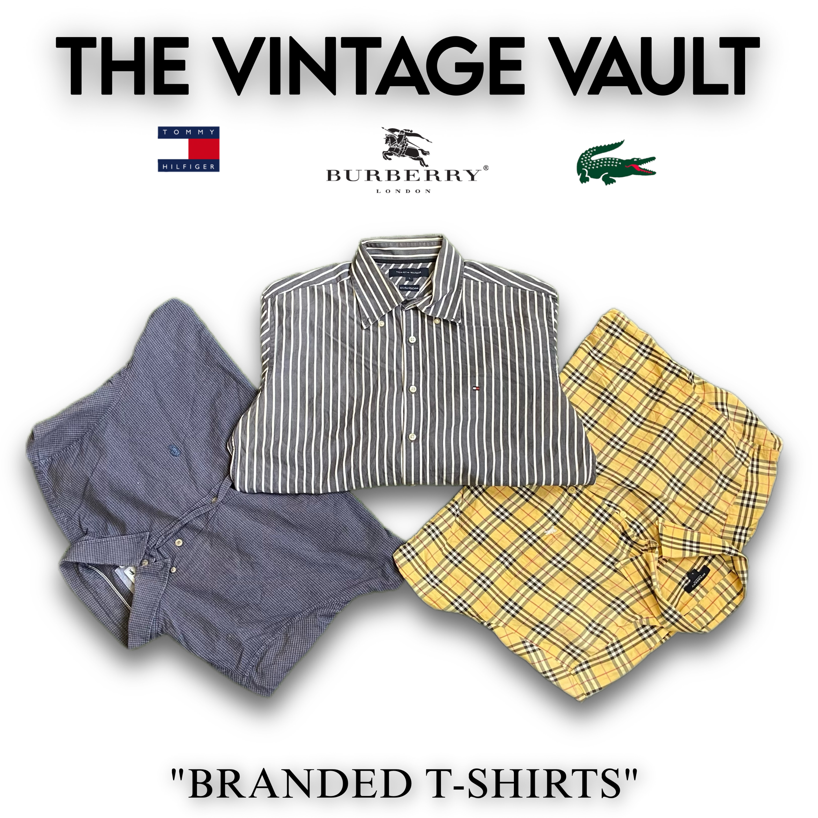 Tommy Lacoste And Burberry Shirts
