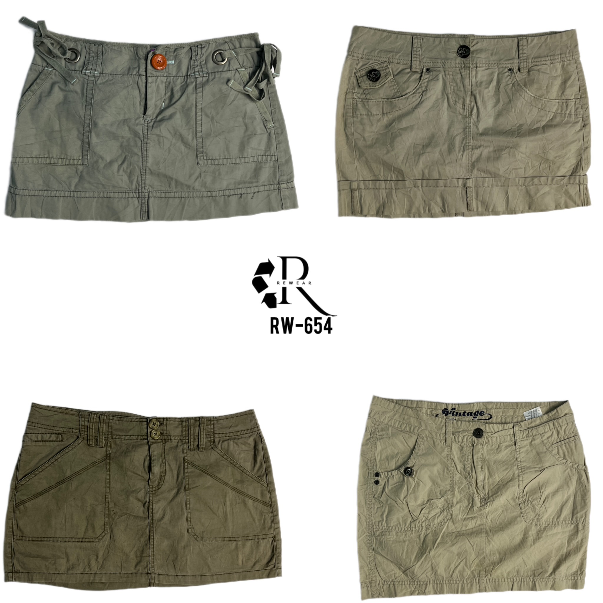 Saia Mini de Algodão Única Y2K (Rw-654)