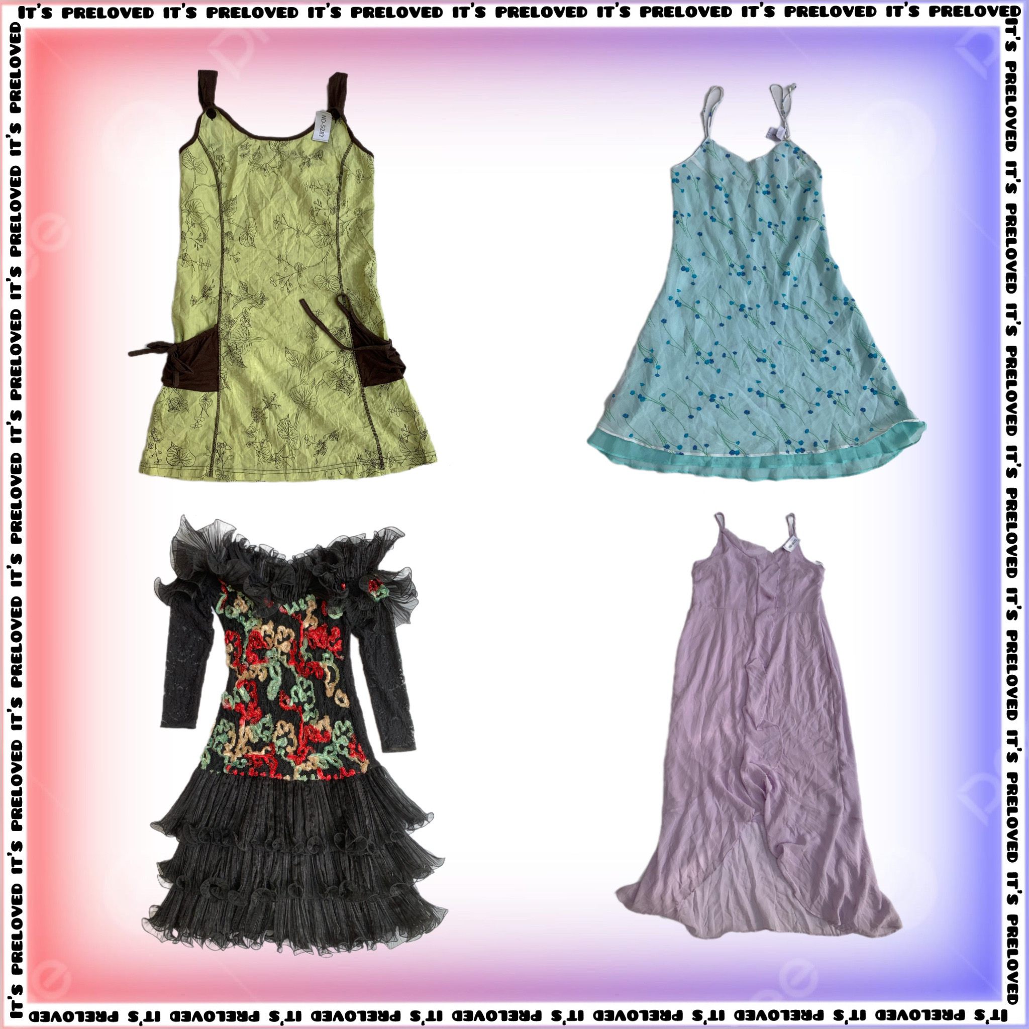 Monochrome Pastle Dresses (SS-1176)