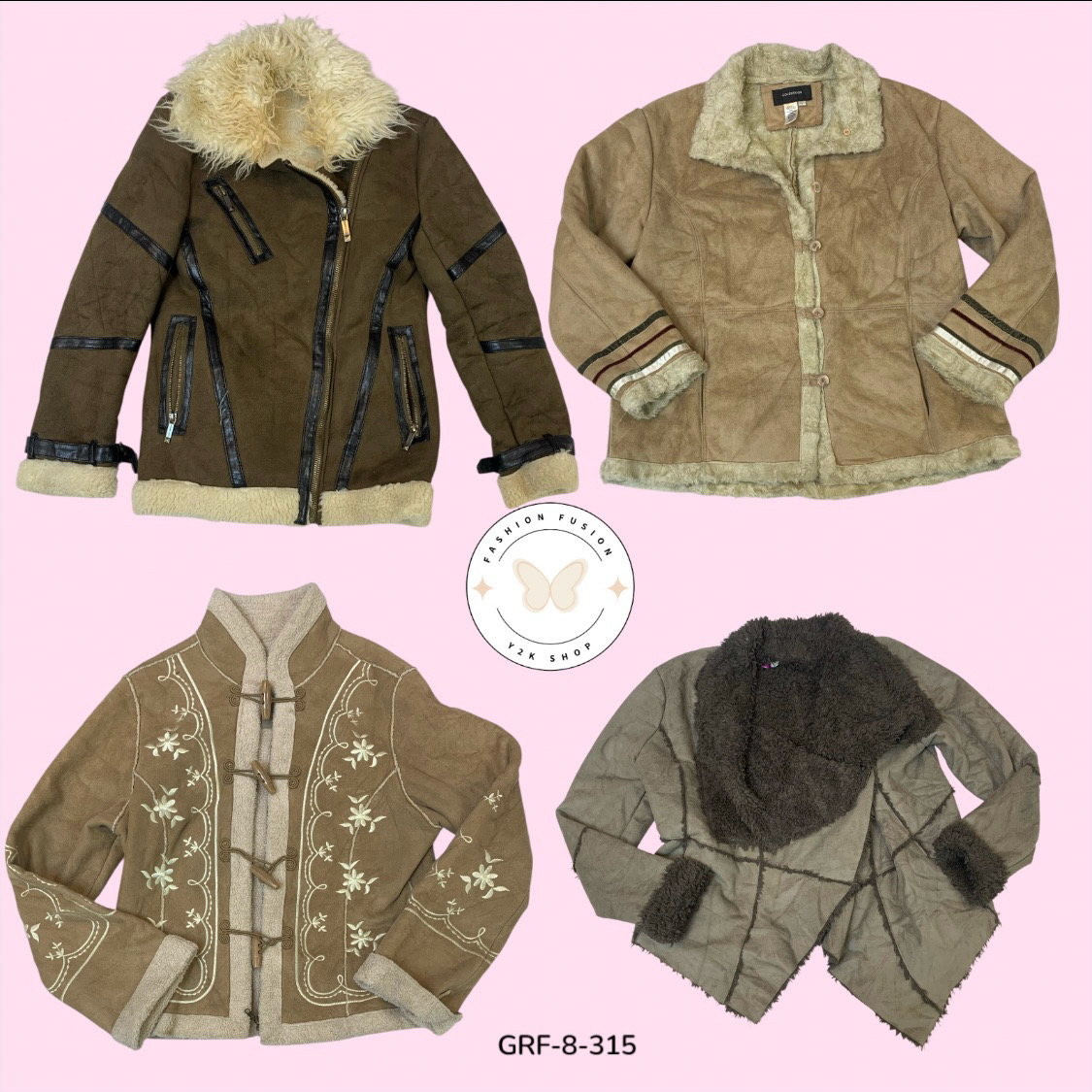 Y2K Iconic Faux Fur Coat – Early 2000s Fashion Essential (GRF-8-315)