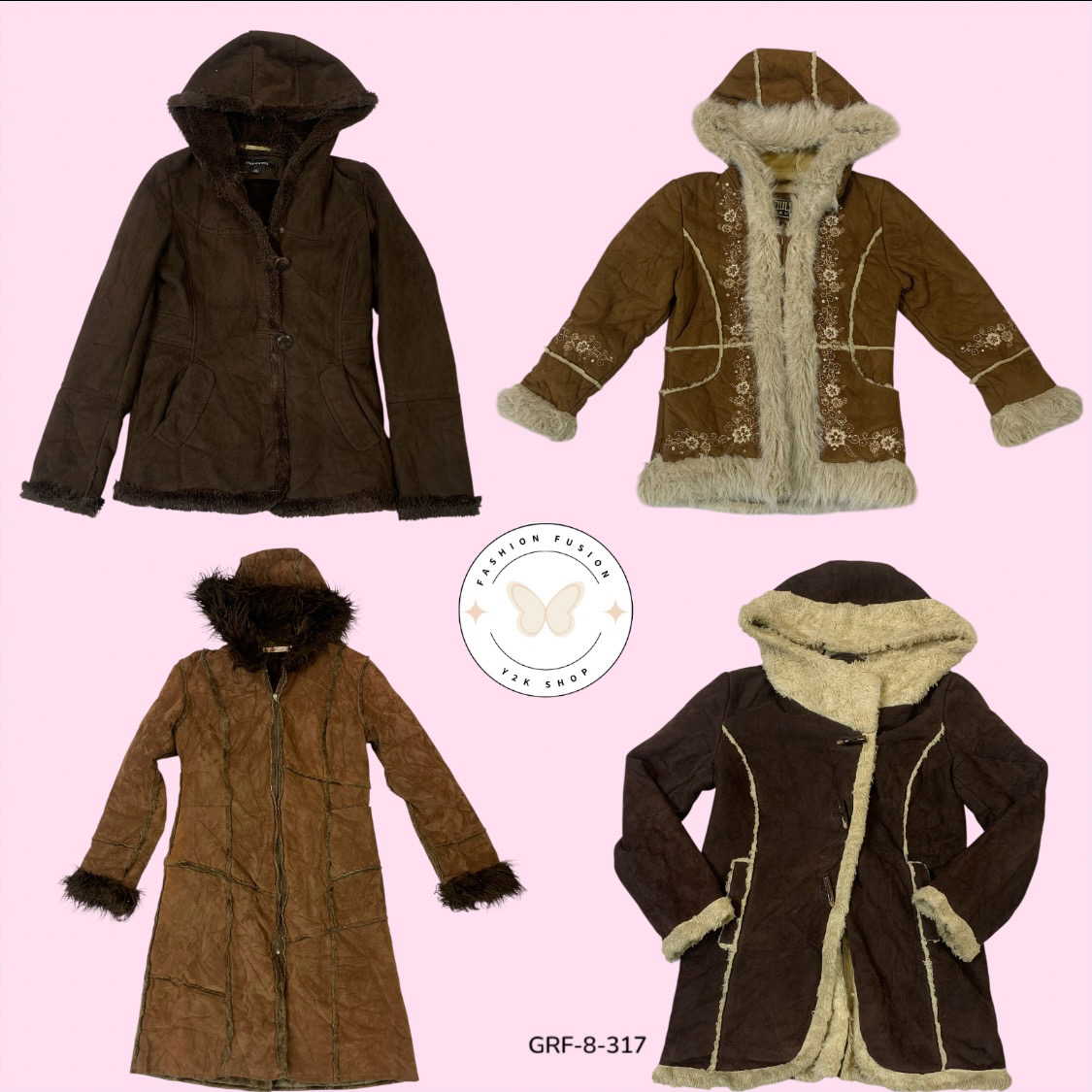 Authentic Y2K Fur Jacket – Retro Glam Essential (GRF-8-317)