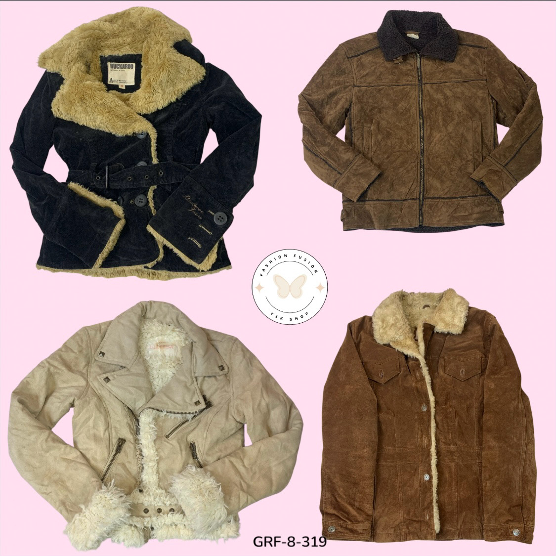 Y2K Classic Fur Coat – Early 2000s Statement Piece (GRF-8-319)