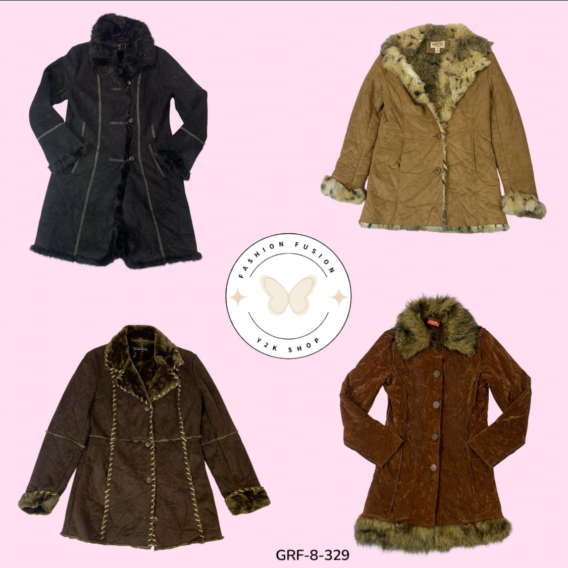 Classic Y2K Fur Coat – Timeless Winter Essential (GRF-8-329)