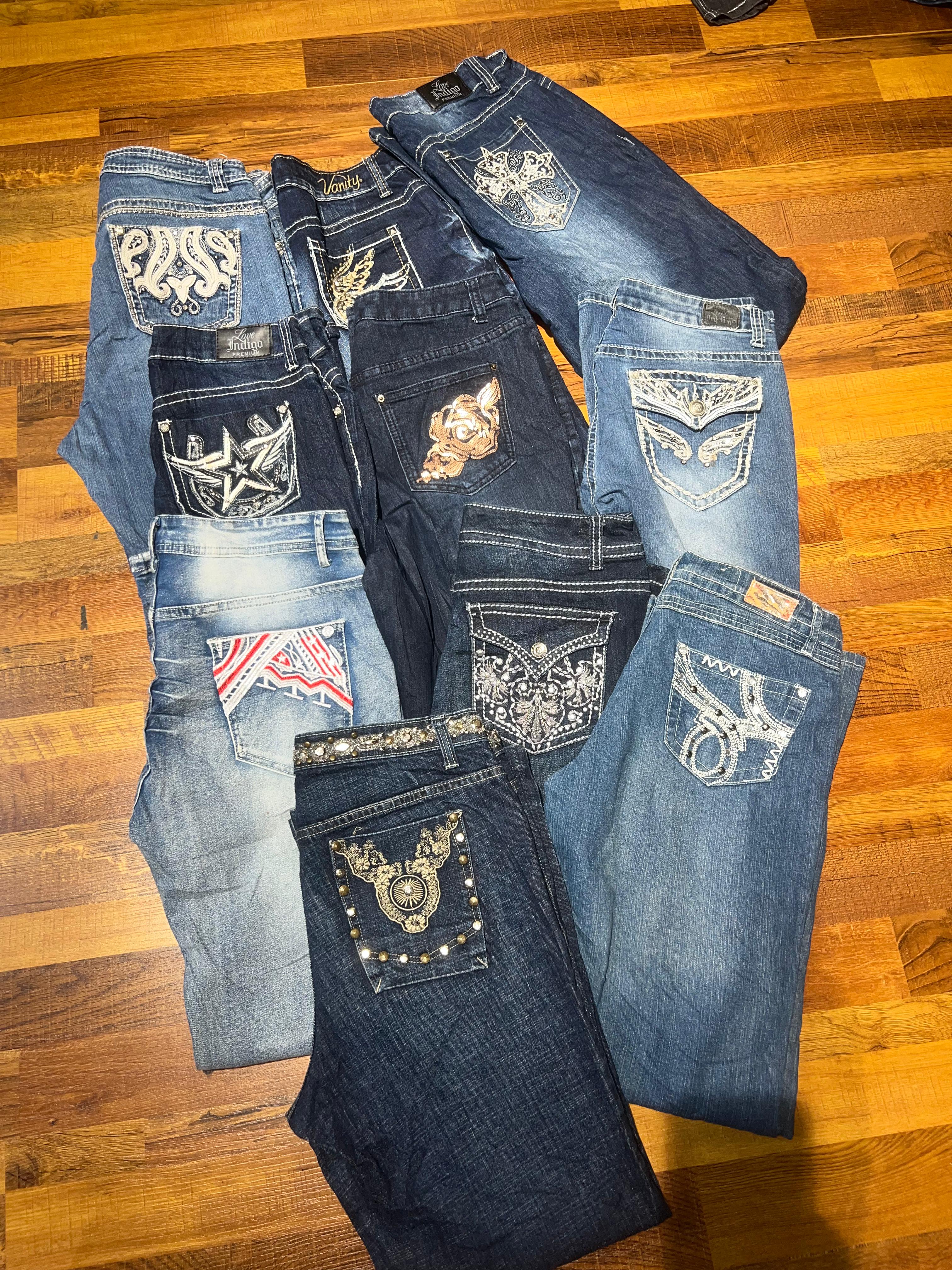 GB18 Y2K Jeans Decorati