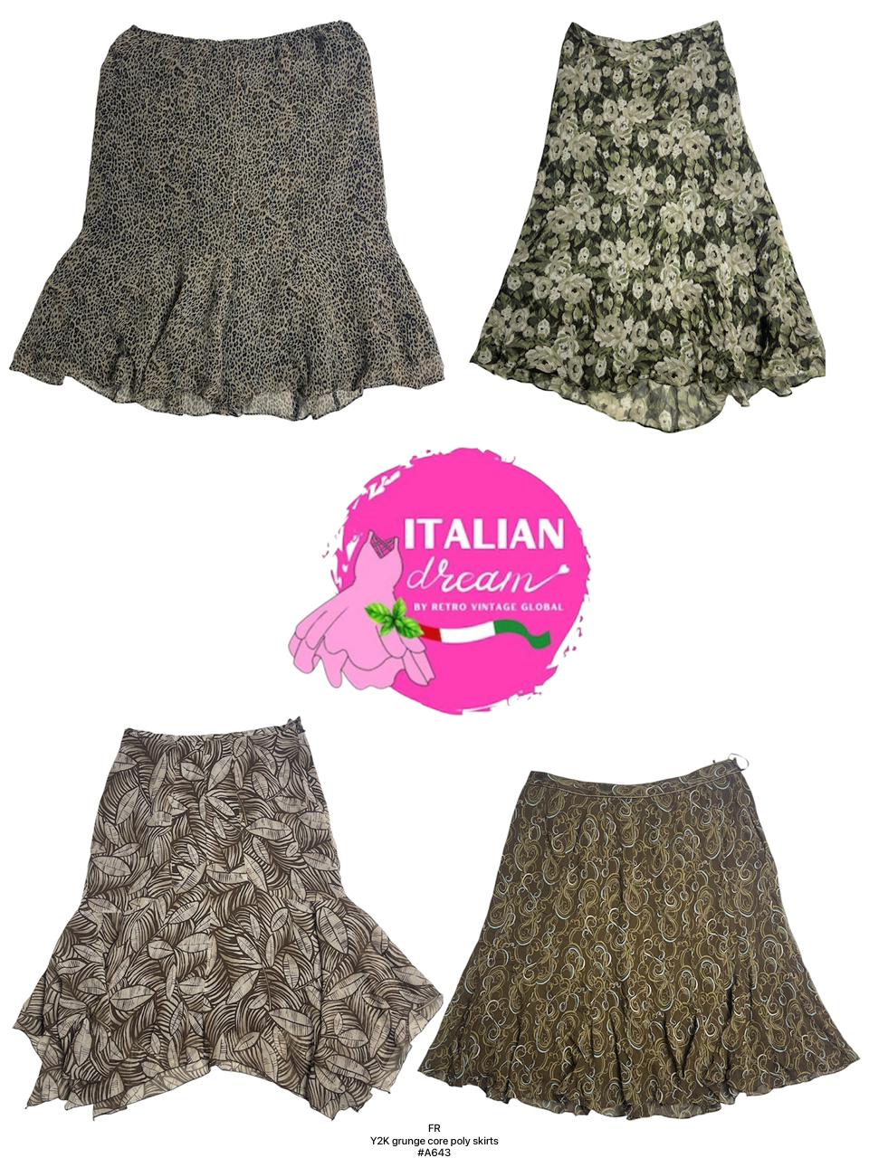 Y2K grunge core poly skirts