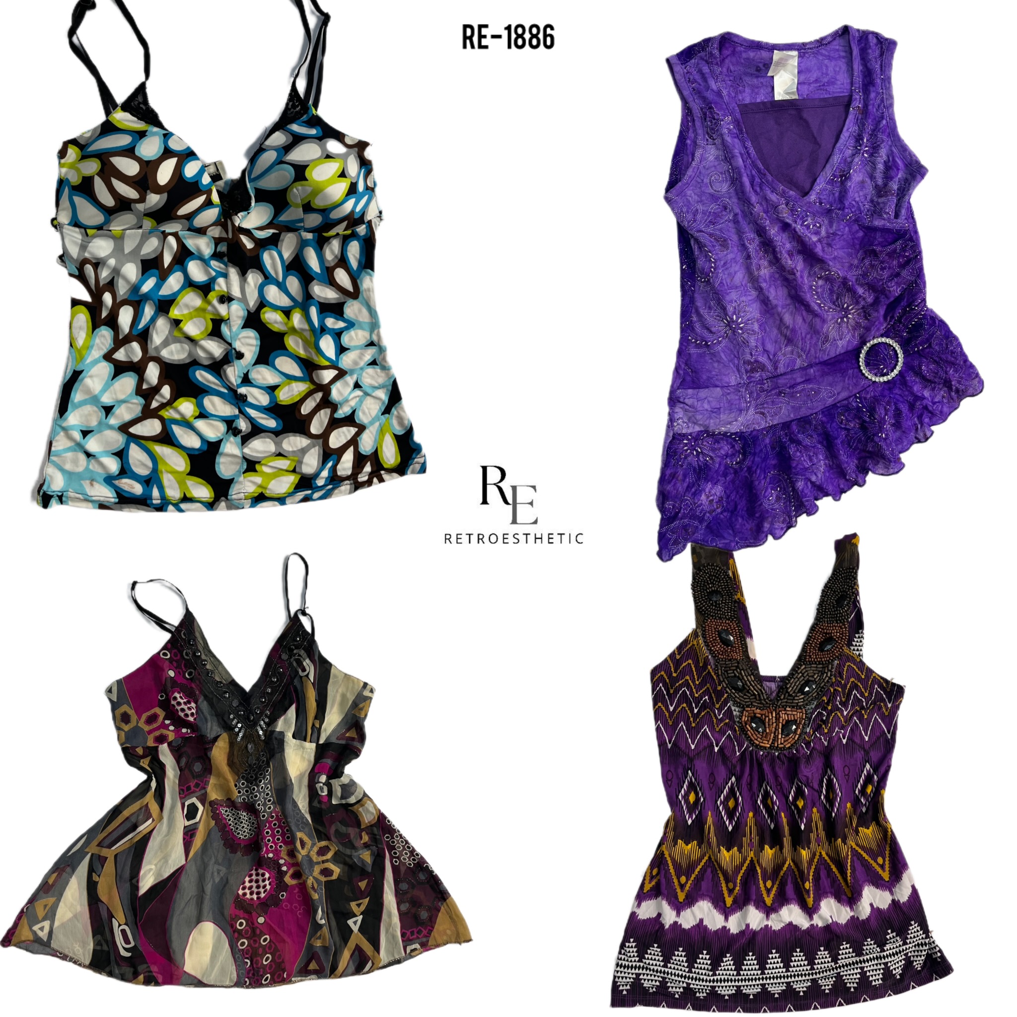 Y2K Cutesy Mix Cami Tops (RE-1886)