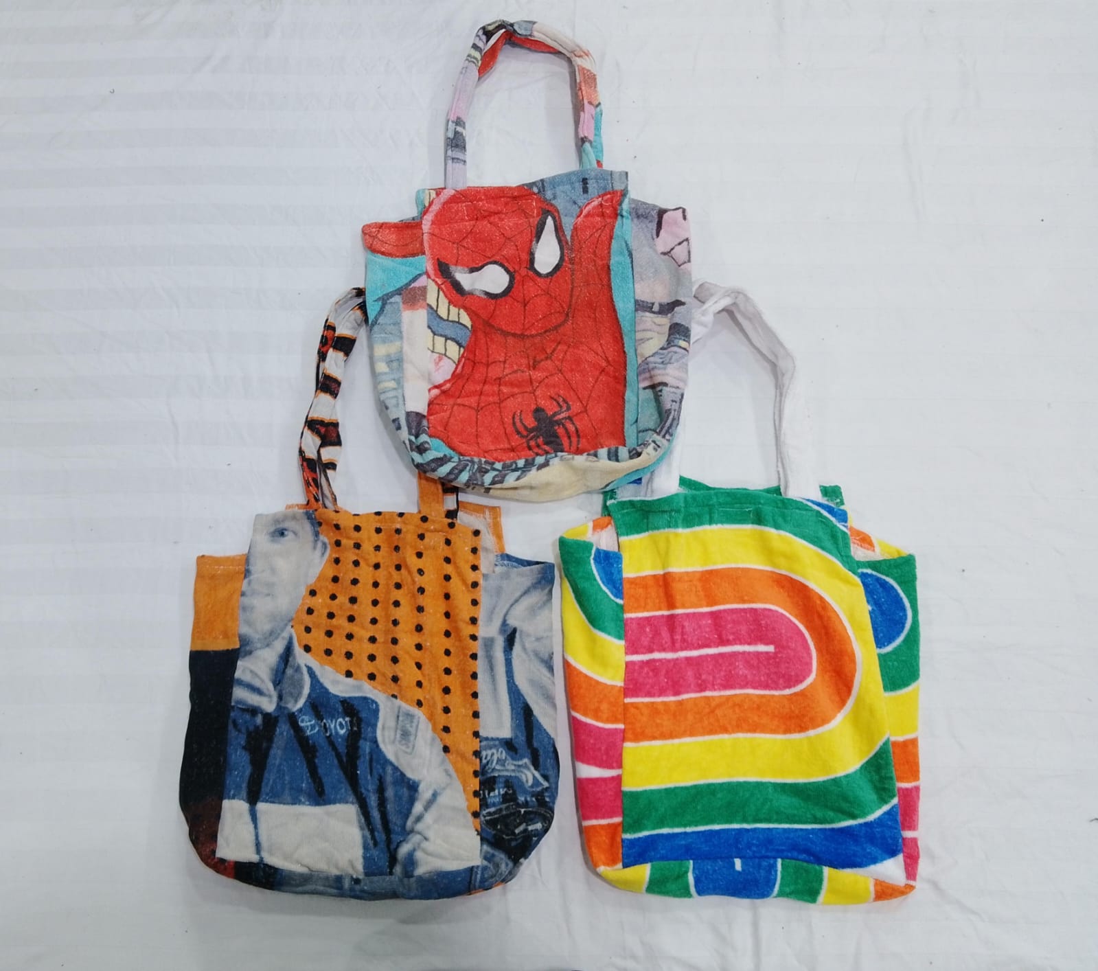 CR4962 UPCYCLED PRINTED TOWEL BAG