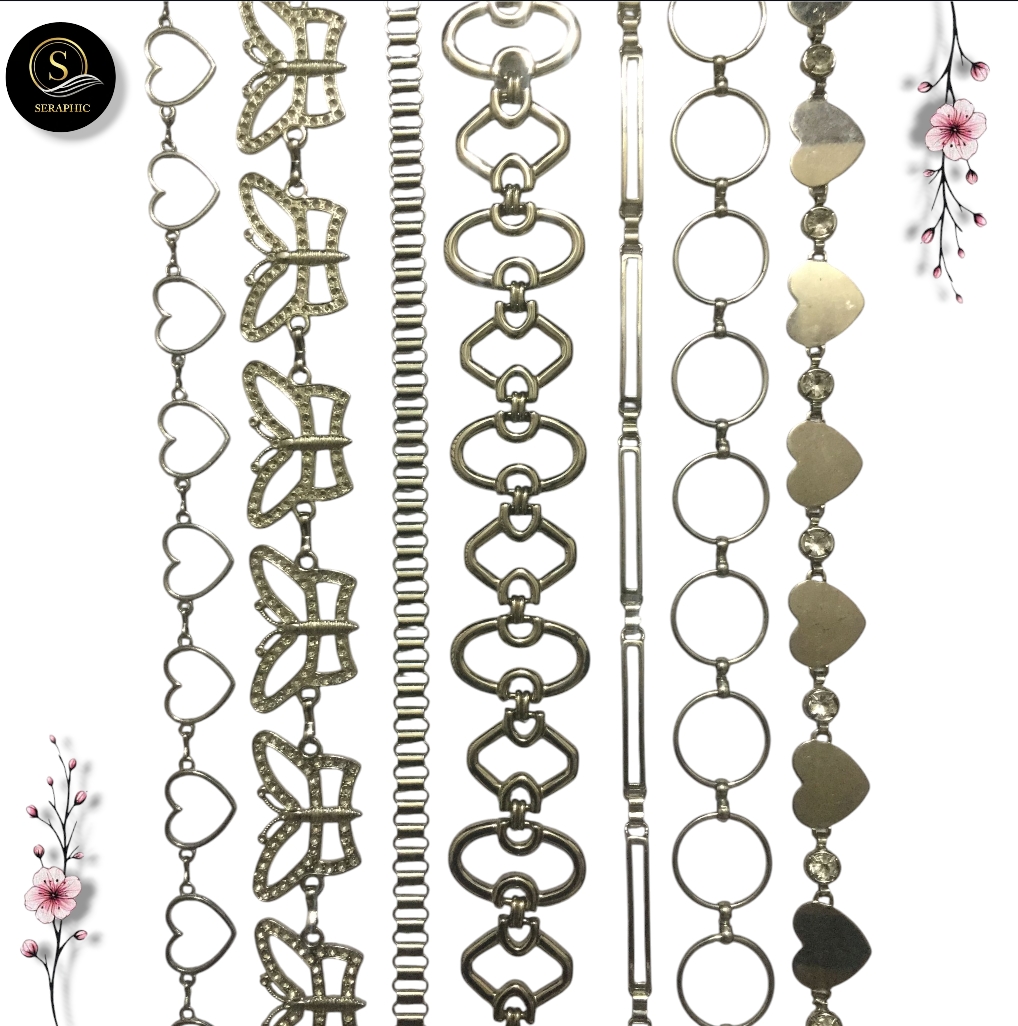 Y2K Silver Chain Belts