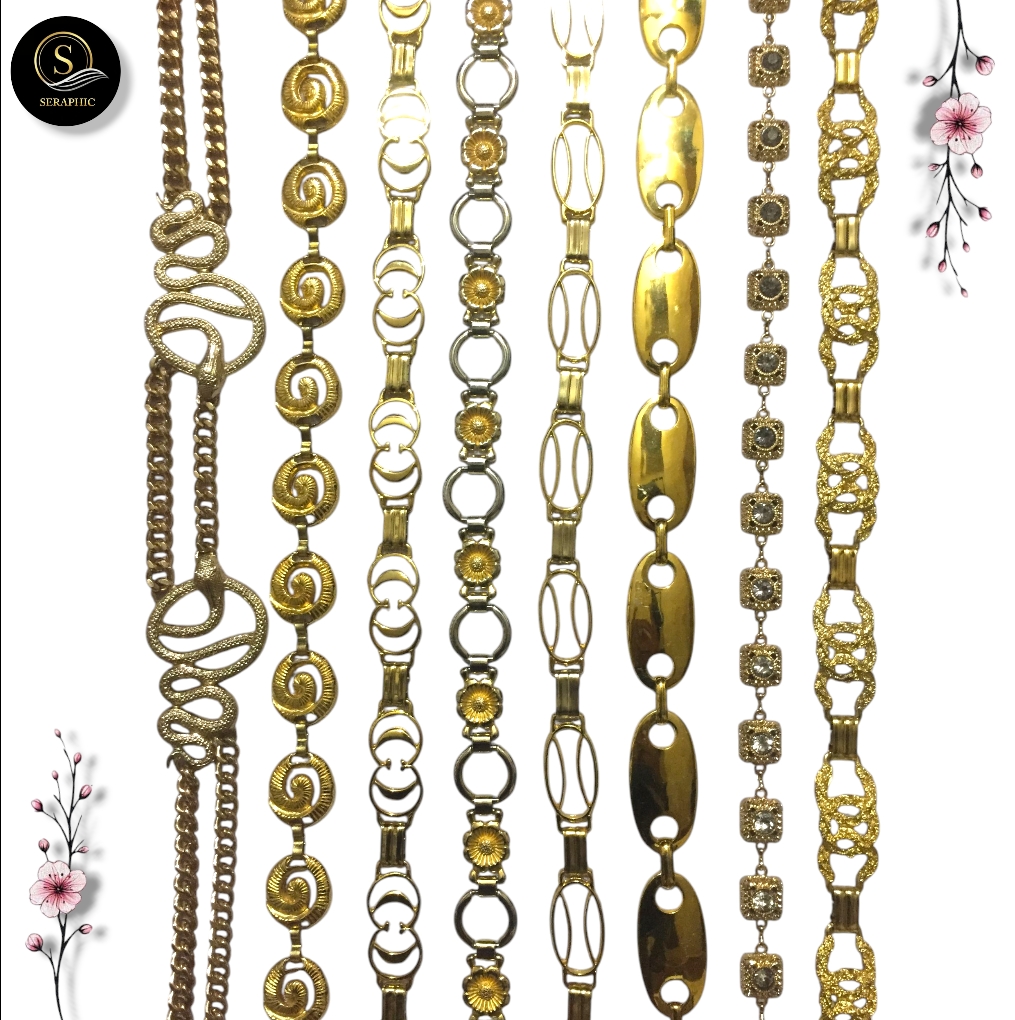 Y2K Golden Chain Belts