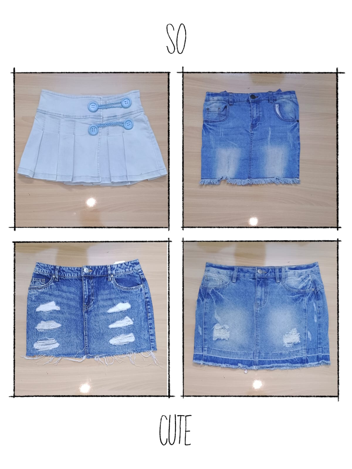 JA 0420 Unbranded Denim Mini Skirts